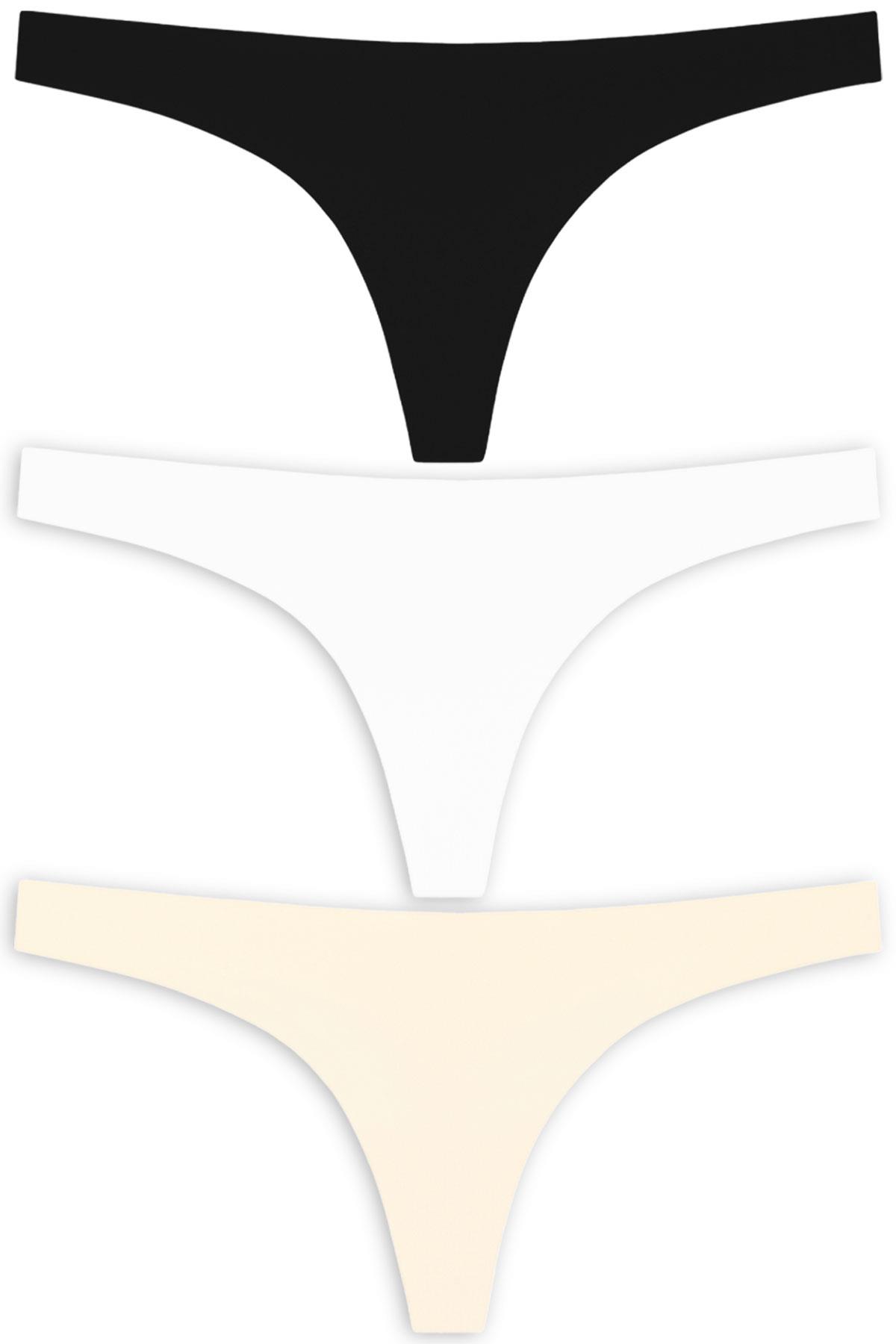 Basic Lazer Kesim Tanga Külot 3lü Paket - 1