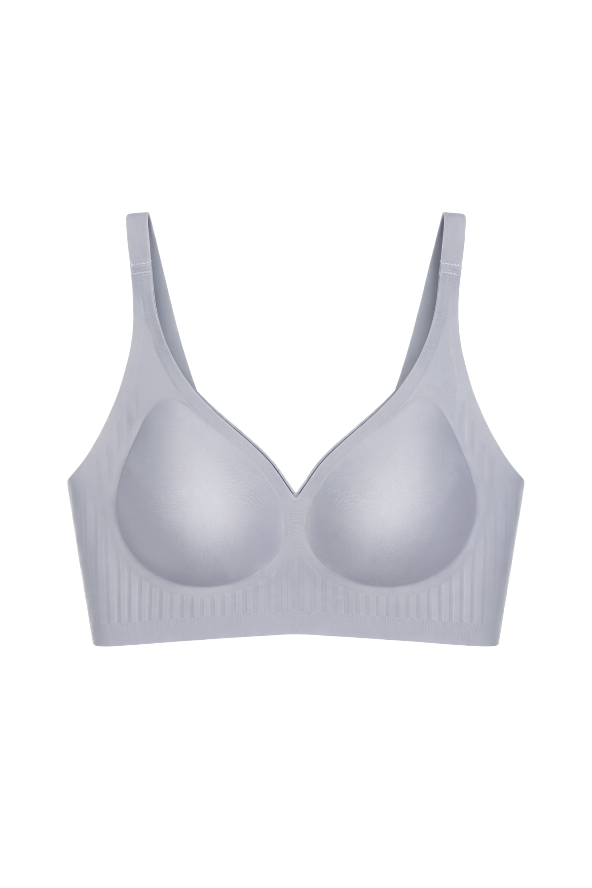 Seamless Bra - Slight | Gri Lazer Kesim Dikişsiz Dilim Detaylı Balensiz Kadın Sütyen