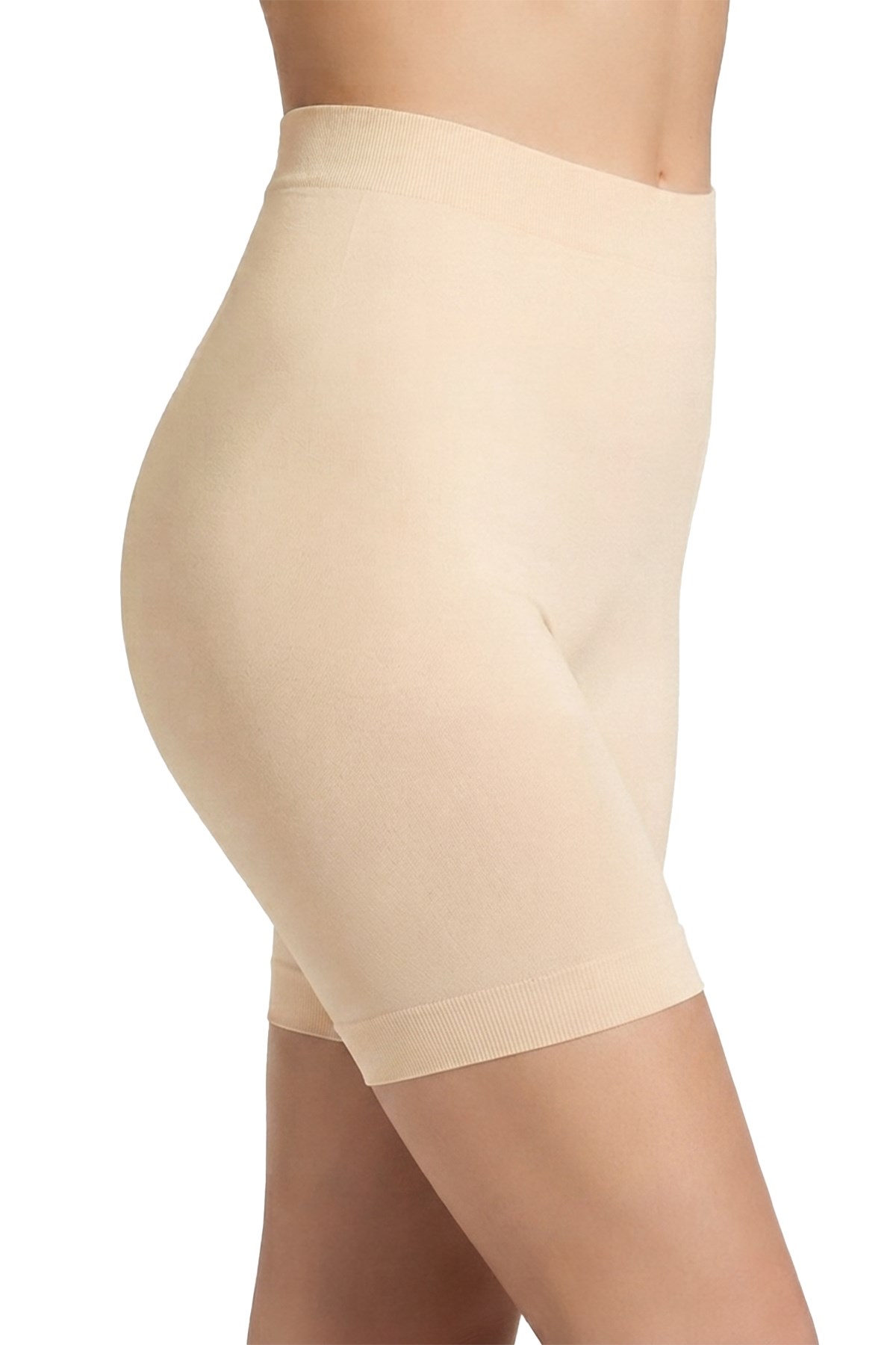 Cottonhill Premium - Kadın Ten Ultra-Rahat Seamless Yüksek Bel Uzun Paça Boxer