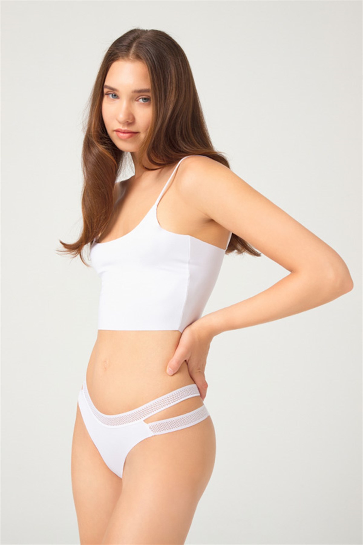 Çift File Lastikli Lazer Kesim Brezilya Külot 7li Paket