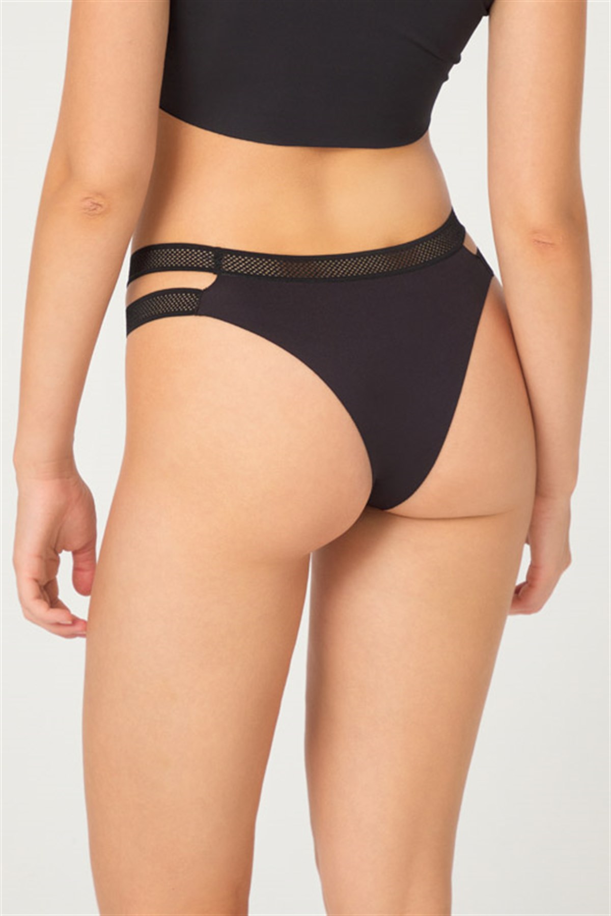 Çift File Lastikli Lazer Kesim Brezilya Külot 3lü Paket - 3