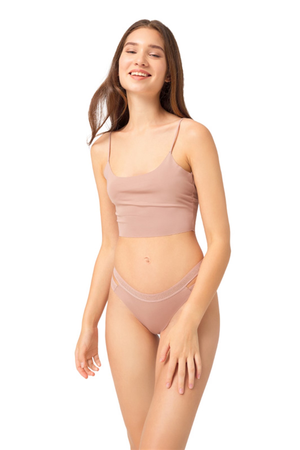 Çift File Lastikli Lazer Kesim Brezilya Külot 5li Paket