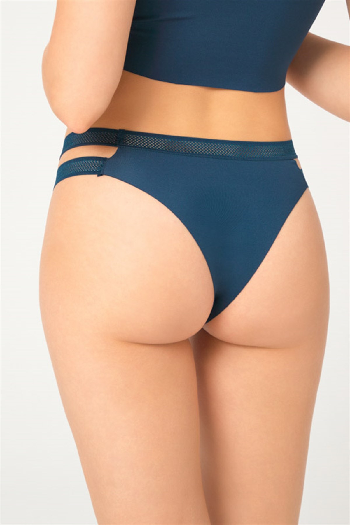 Çift File Lastikli Lazer Kesim Brezilya Külot 3lü Paket - 2