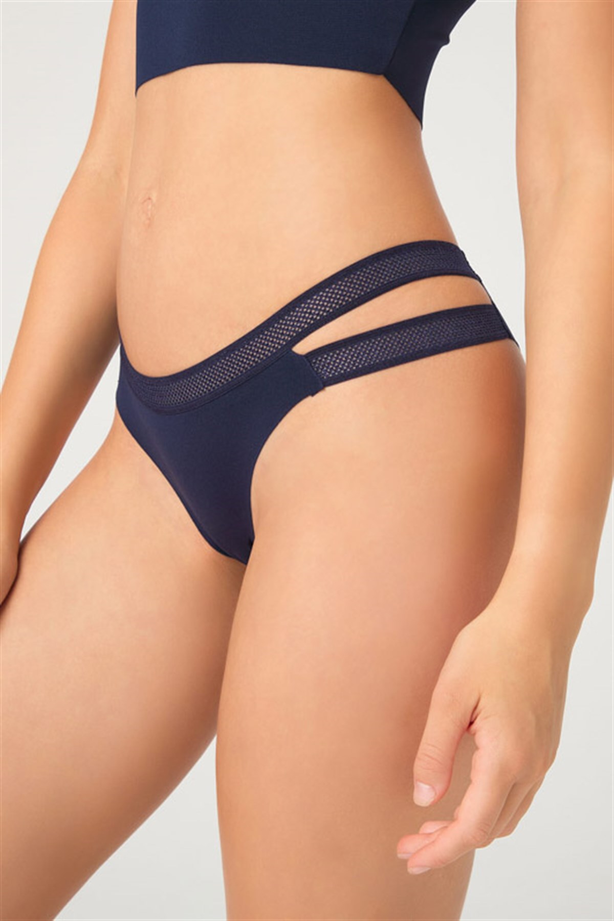 Çift File Lastikli Lazer Kesim Brezilya Külot 5li Paket - 2