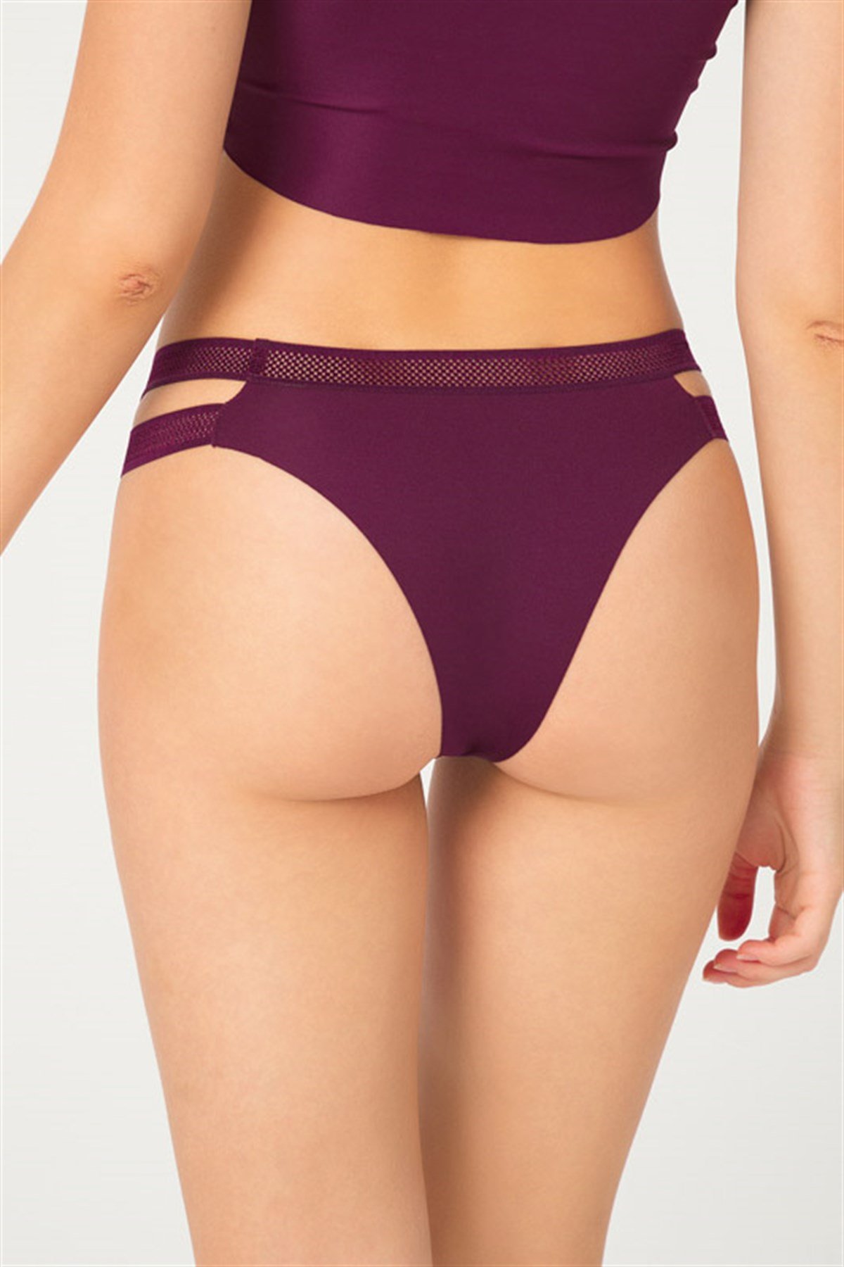 Çift File Lastikli Lazer Kesim Brezilya Külot 3lü Paket - 6