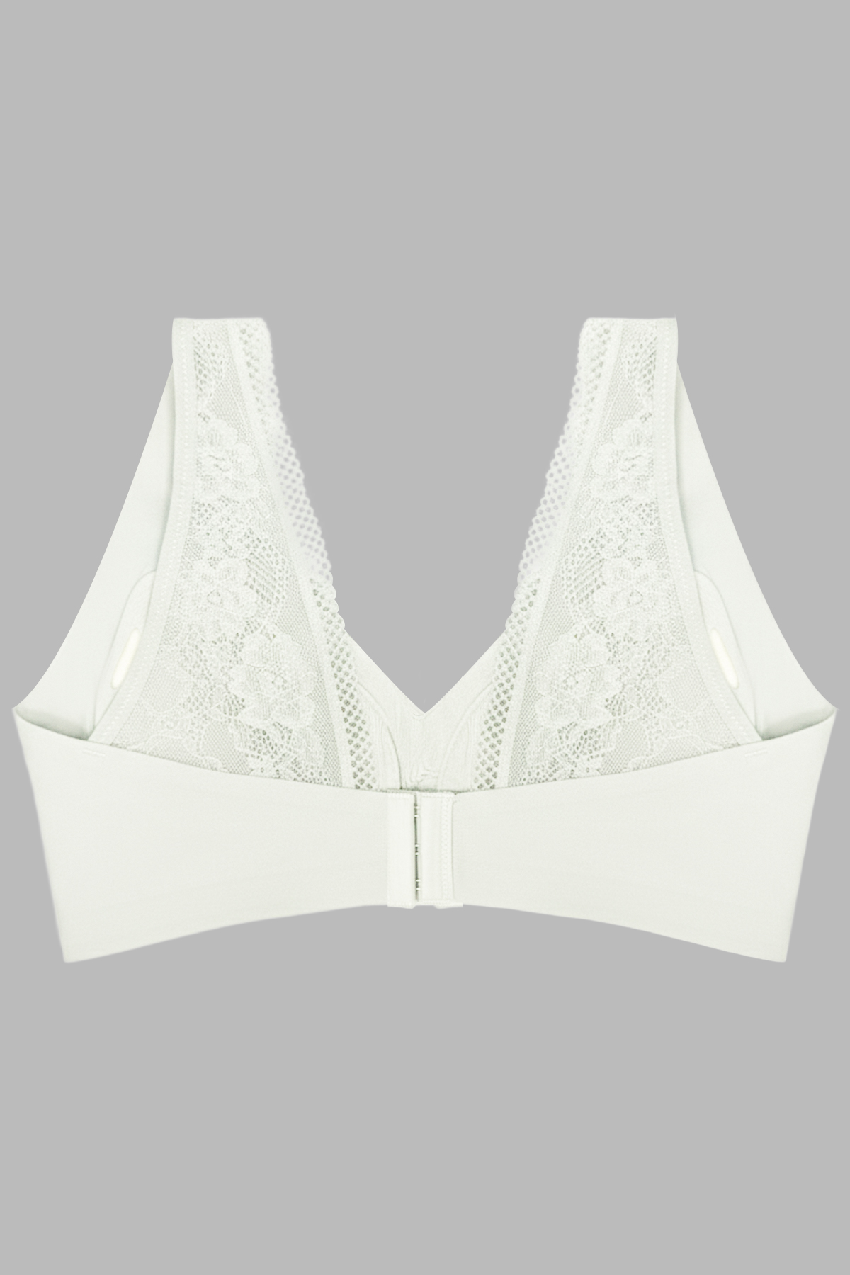 Seamless Bra - Lace | Krem Lazer Kesim Dikişsiz Dantel Detaylı Balensiz Kadın Sütyen