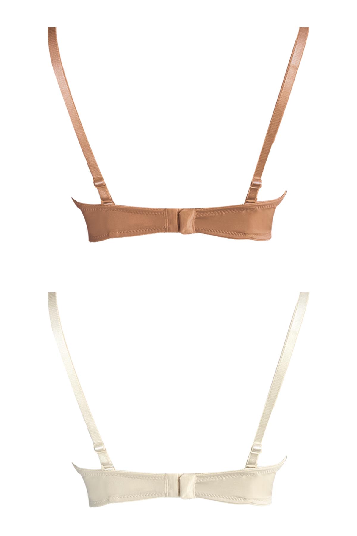 Balenli Toparlayıcı Dolgusuz Straplez Sütyen 2li Paket-3