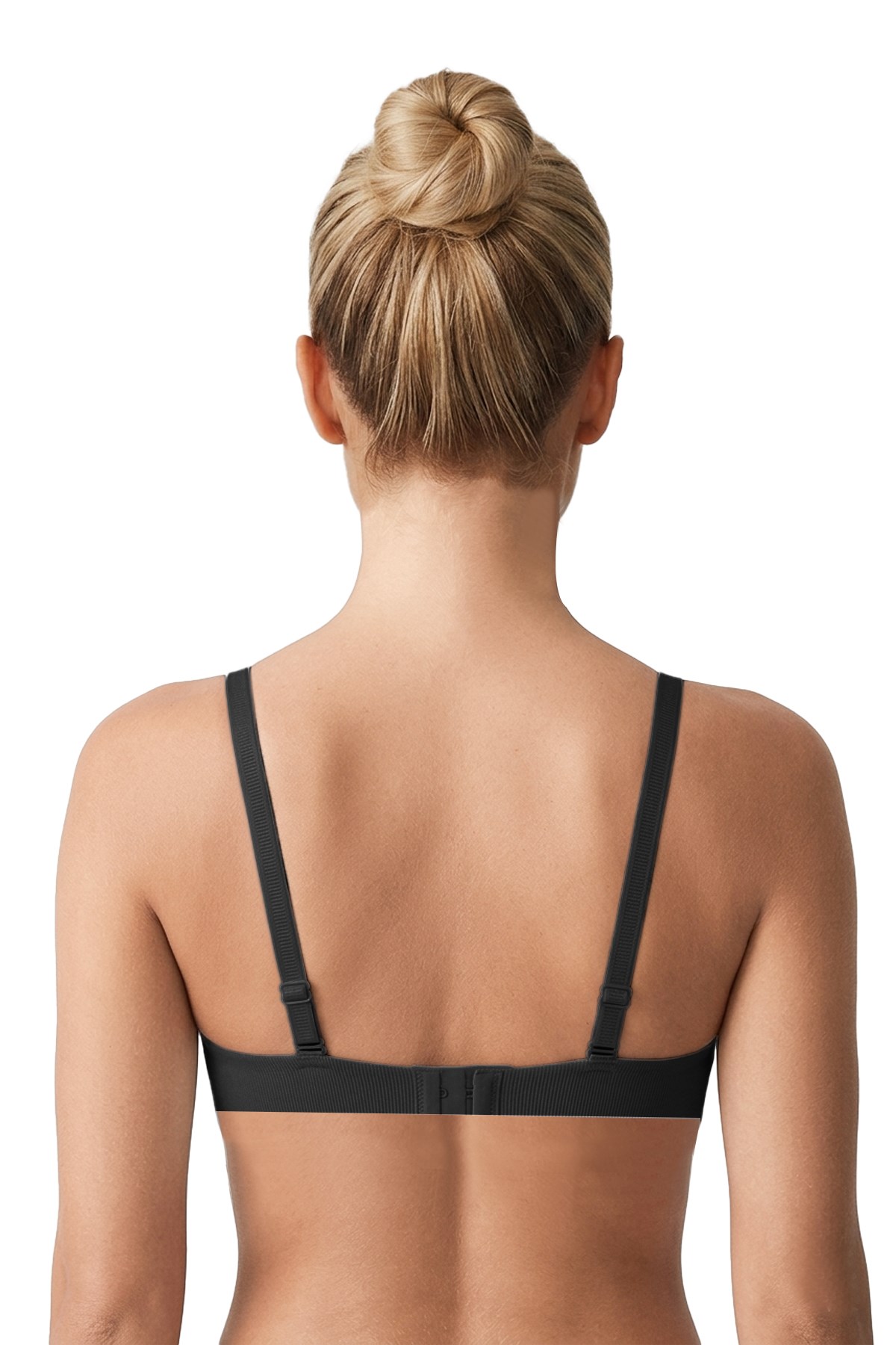 Seamless Bra - Velour | Siyah Lazer Kesim Balensiz Üçgen Form Dikişsiz Kadın Sütyen