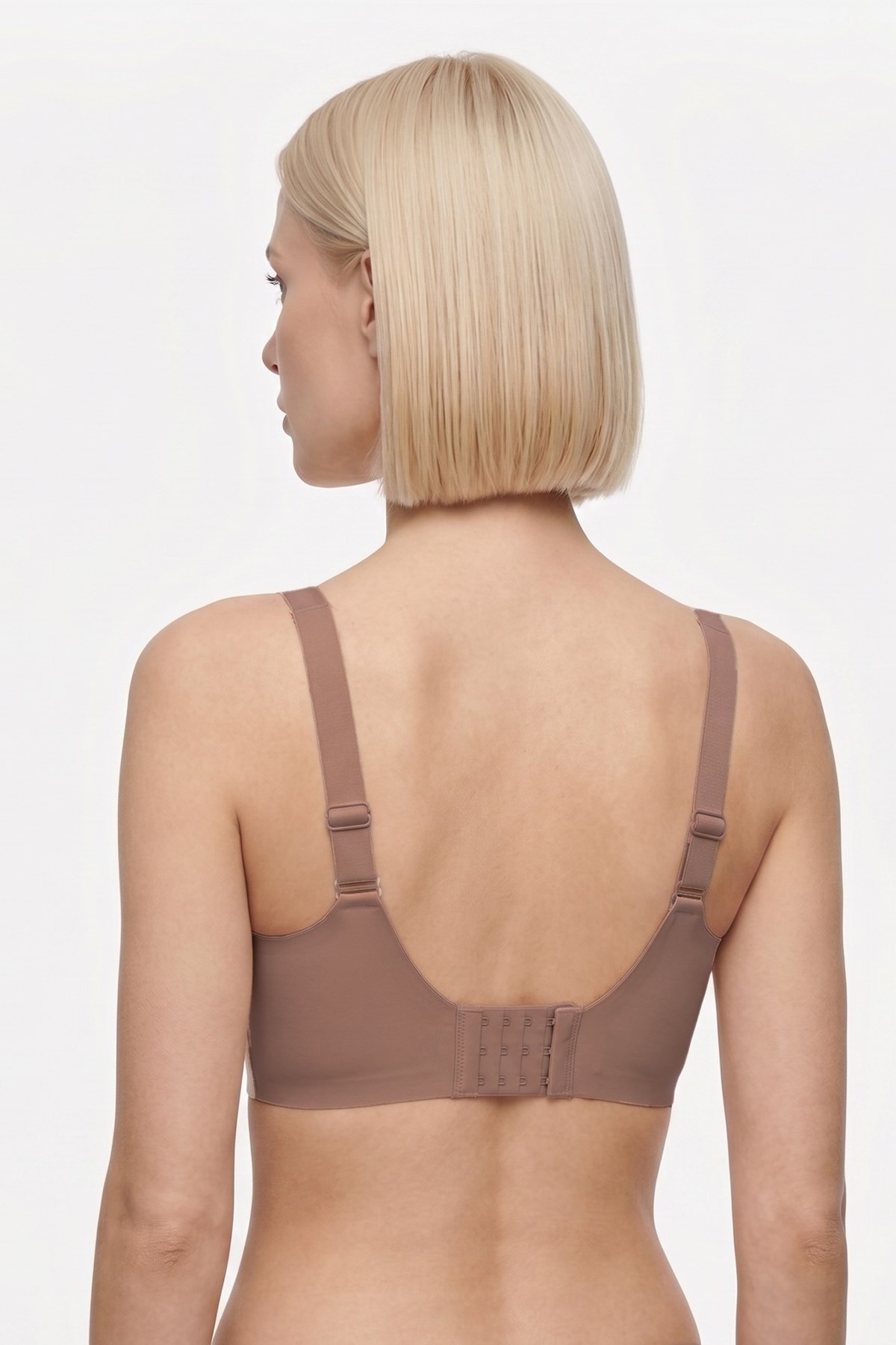 Seamless Bra - Smooth | Kahverengi Lazer Kesim Balensiz Ayarlanabilir Askılı Dikişsiz Kadın Sütyen