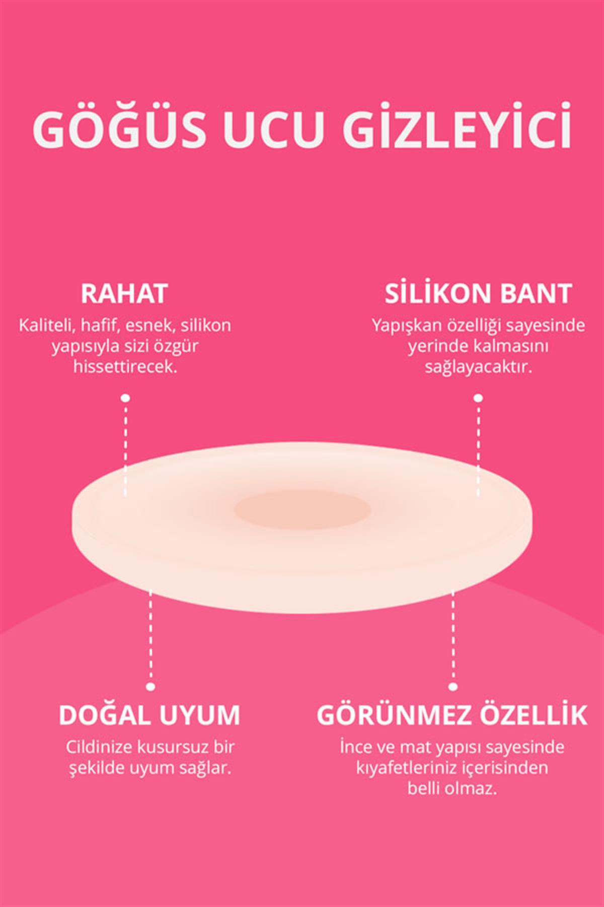 Silikon Göğüs Ucu Kapatıcı, Meme Ucu Kapatıcı 2li Paket