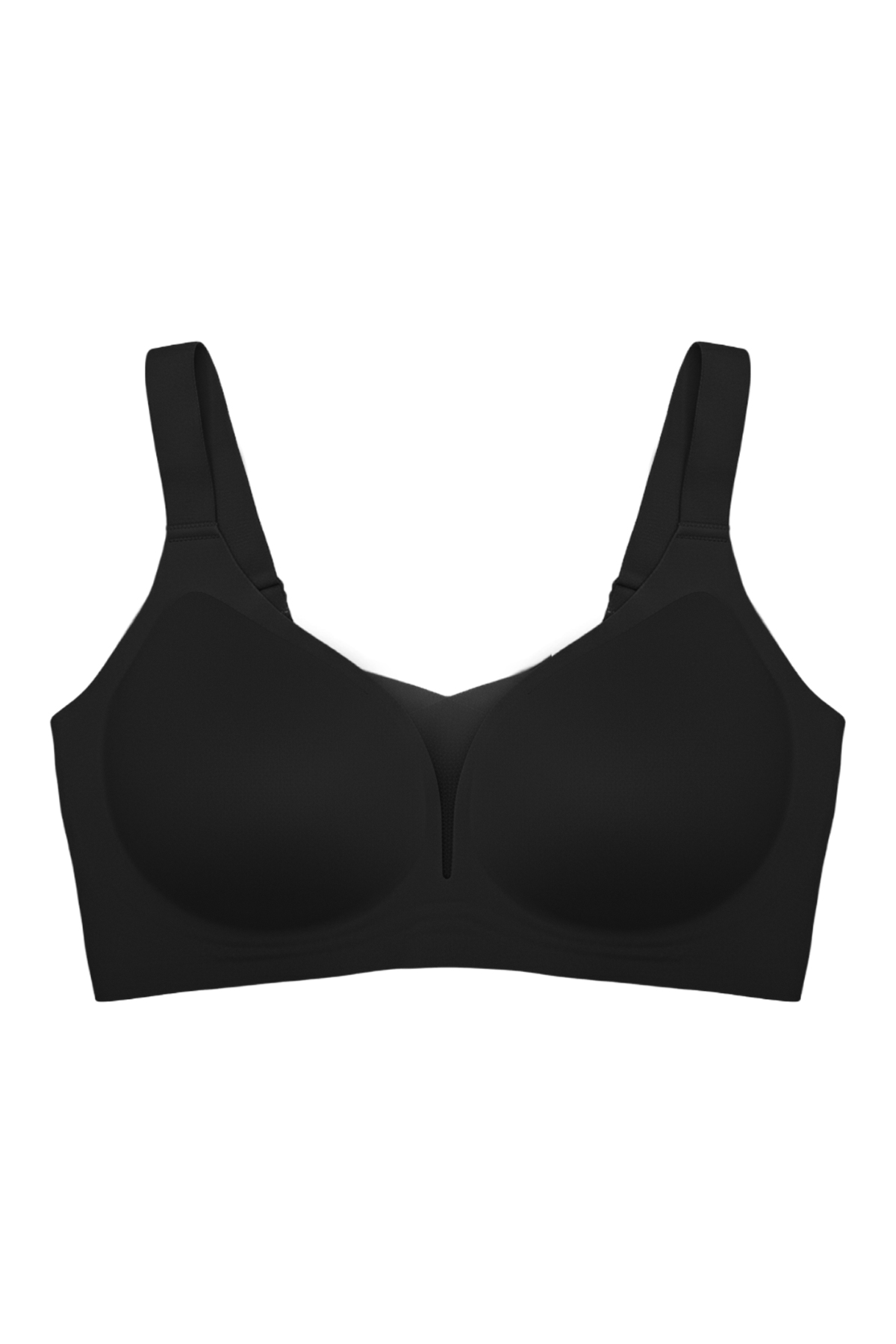 Seamless Bra - Shape | Siyah Lazer Kesim Dikişsiz Toparlayıcı Büyük Beden Tüllü Kadın Sütyen
