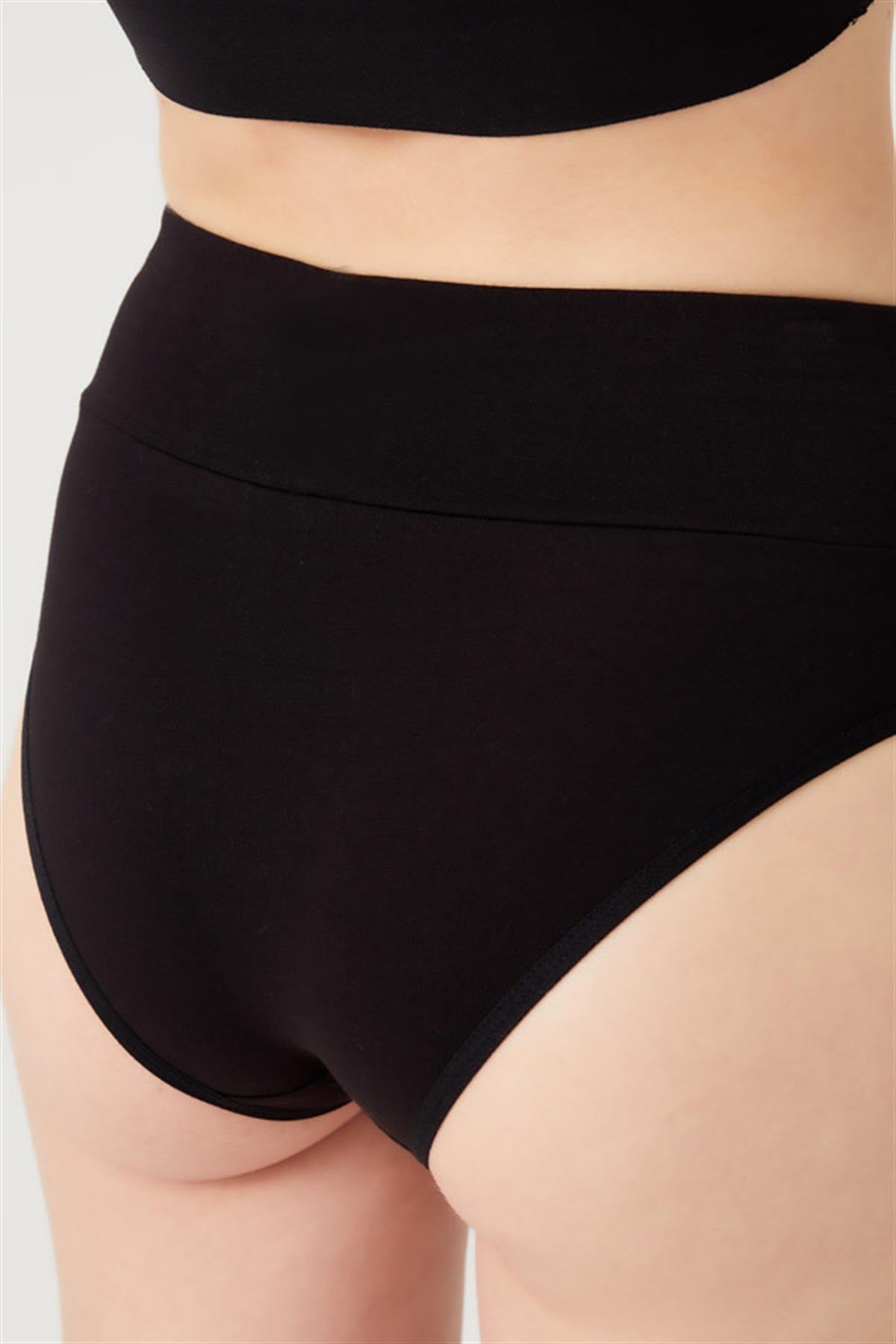 Pamuklu Yüksek Bel Toparlayıcı Kadın Bikini Külot 3lü Paket