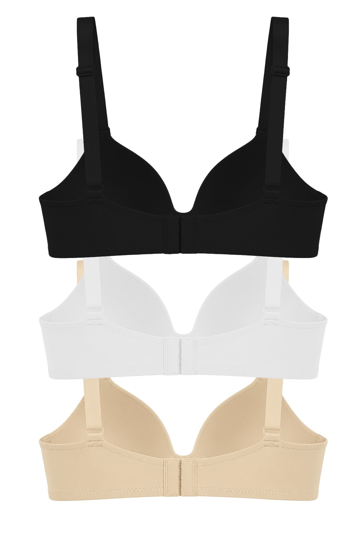 Seamless Bra - Norea | Micro Balensiz Dolgusuz Toparlayıcı Kadın Sütyen 3lü Paket-2