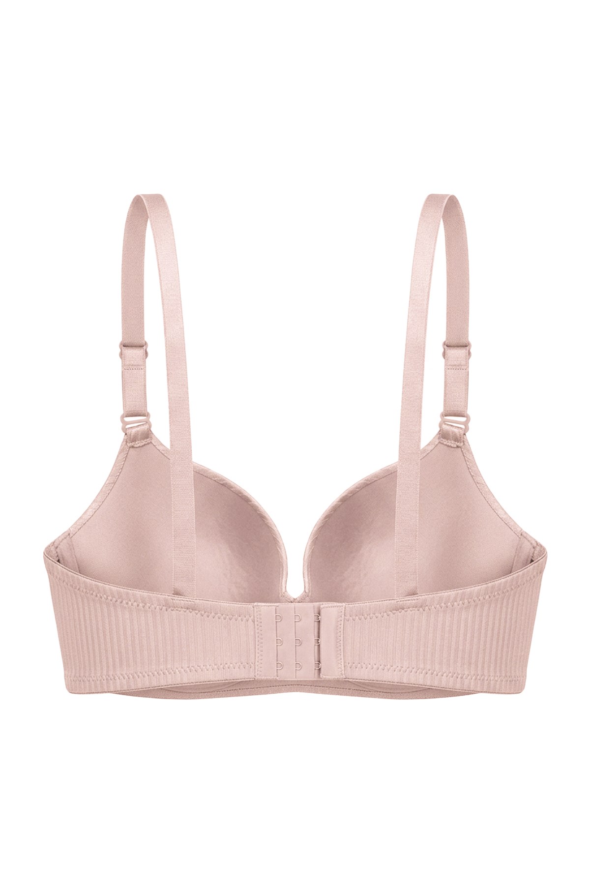 Seamless Bra - Rivelle | Pudra Mikro Çizgi Desenli Balensiz Günlük Kadın Sütyen