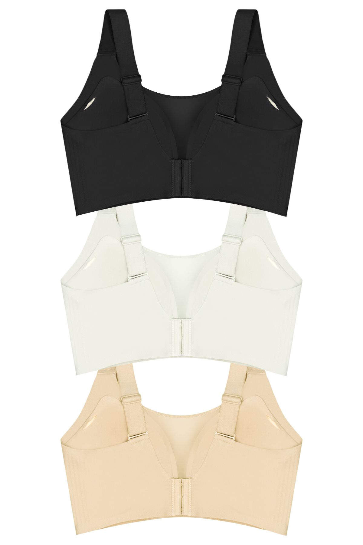 Seamless Bra - Forme | Lazer Kesim Dikişsiz Toparlayıcı Büyük Tüllü Beden Kadın Sütyen 3lü Paket