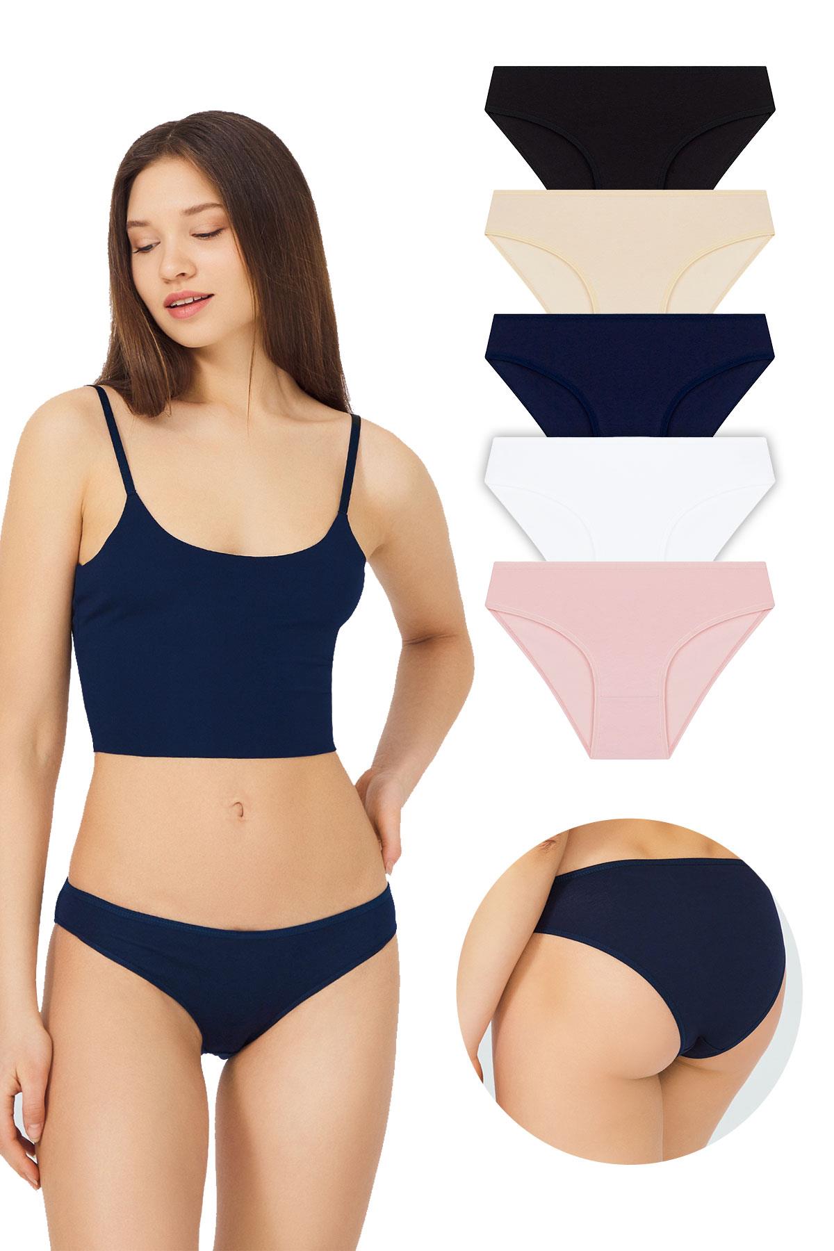 Basic Pamuklu Kadın Bikini Külot 5li Paket