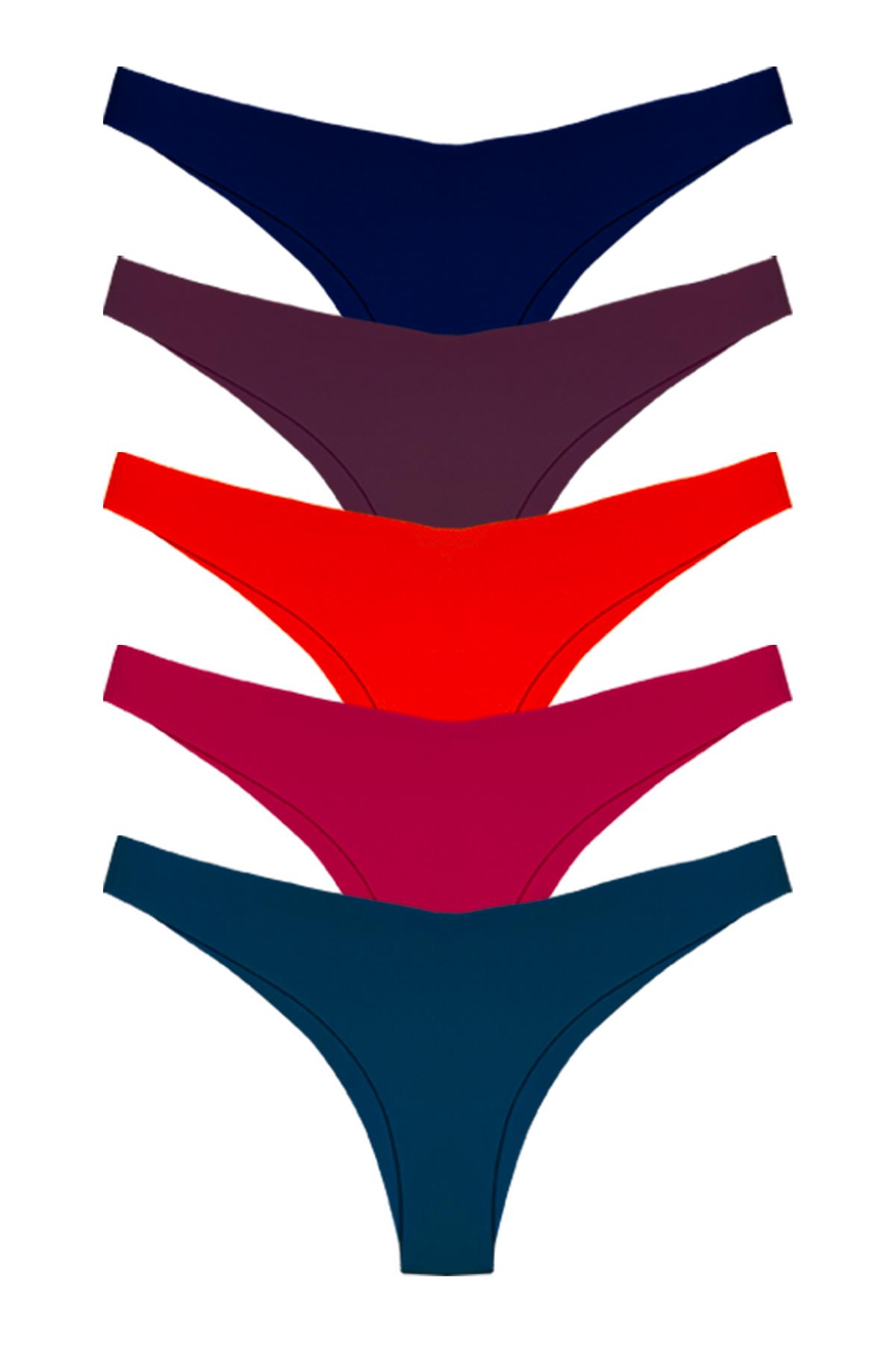 Basic İz Yapmayan Lazer Kesim Brezilya Külot 5li Paket - 2