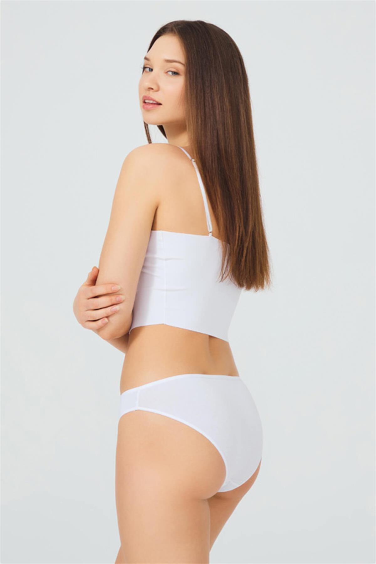 Basic Pamuklu Kadın Bikini Külot 3lü Paket - 4