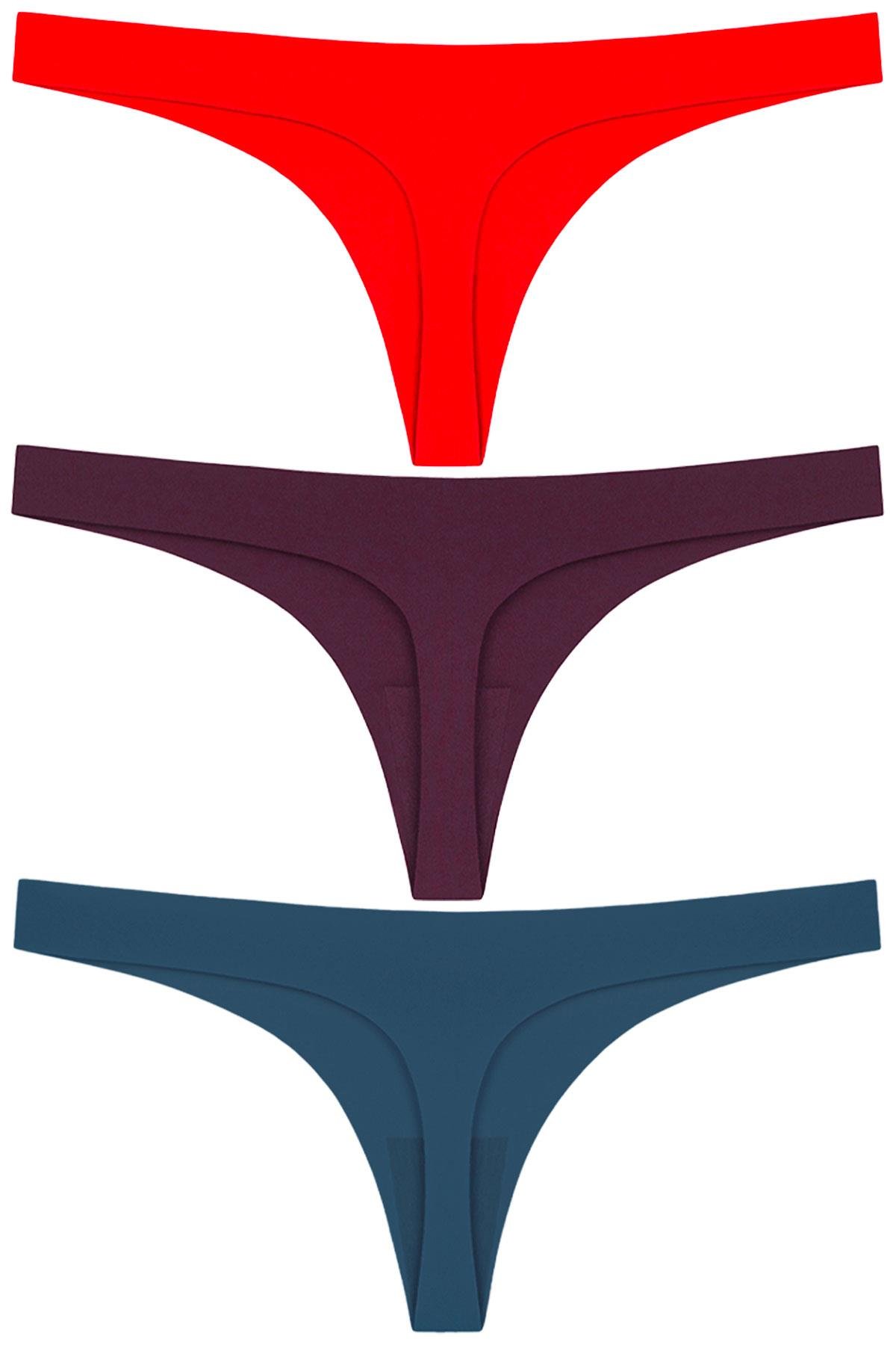 Basic Lazer Kesim Tanga Külot 3lü Paket - 4