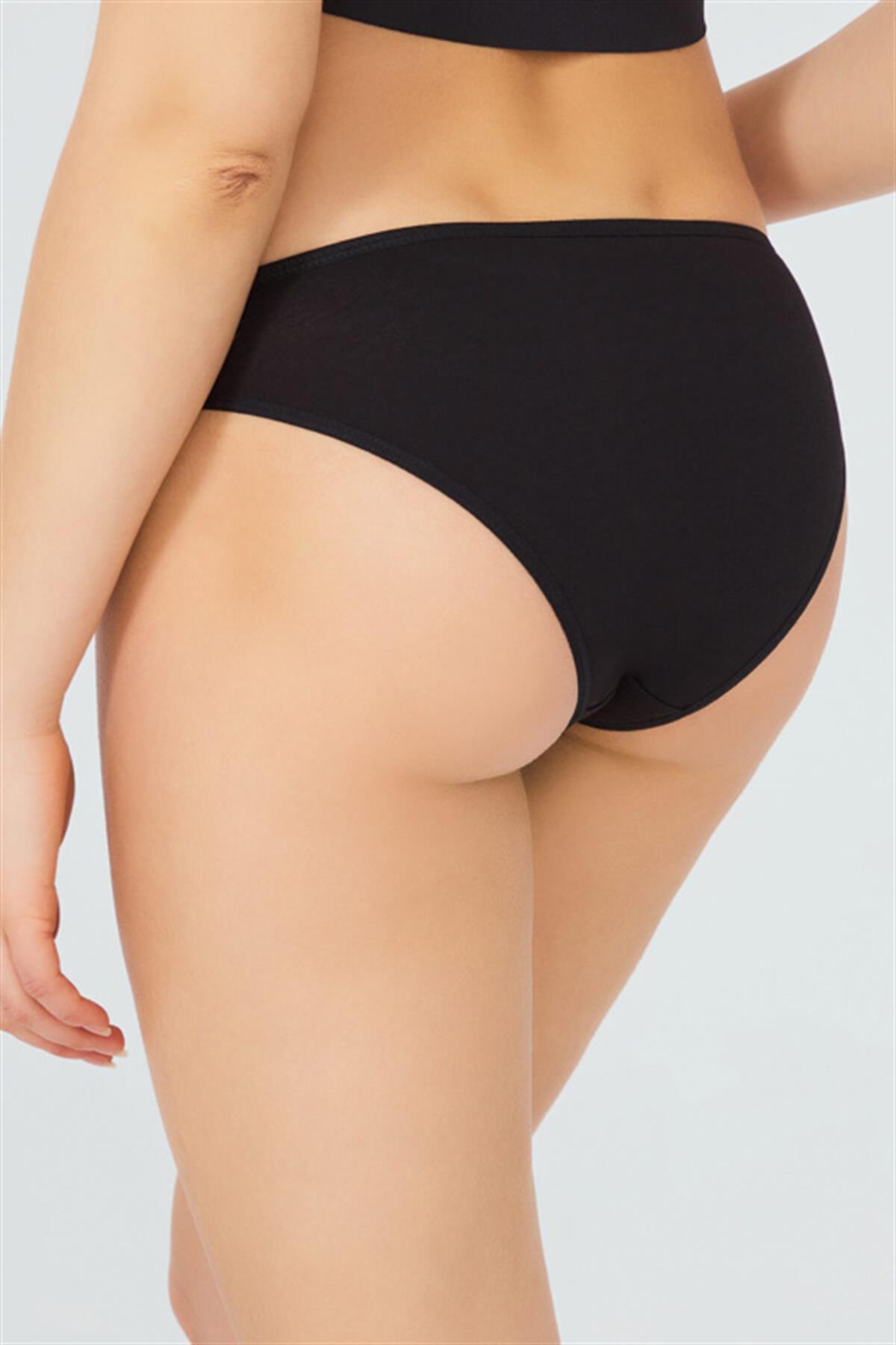 Basic Pamuklu Kadın Bikini Külot 3lü Paket - 7