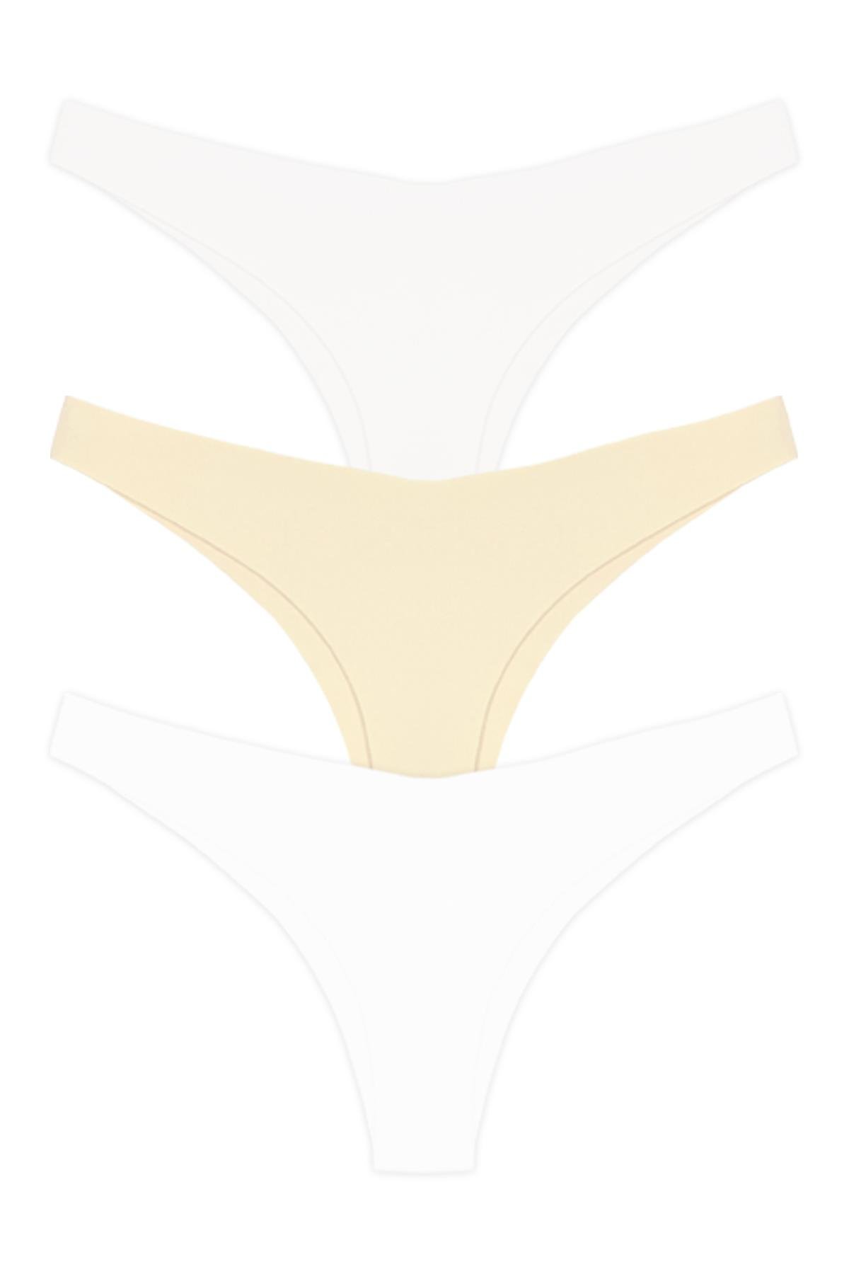 Basic Lazer Kesim Brezilya Külot 3lü Paket - 2