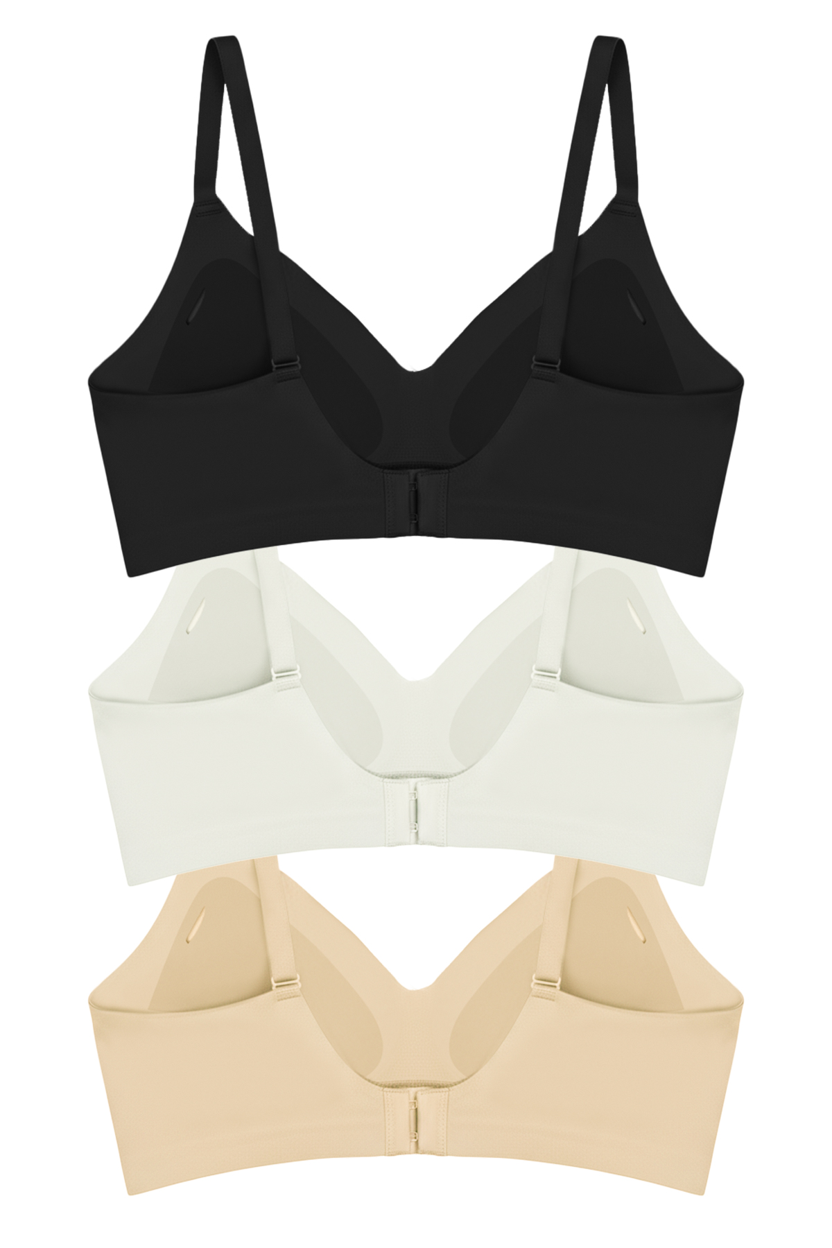 Seamless Bra - Air | Lazer Kesim Dikişsiz Dalga Şerit Detaylı Balensiz Kadın Sütyen 3lü Paket