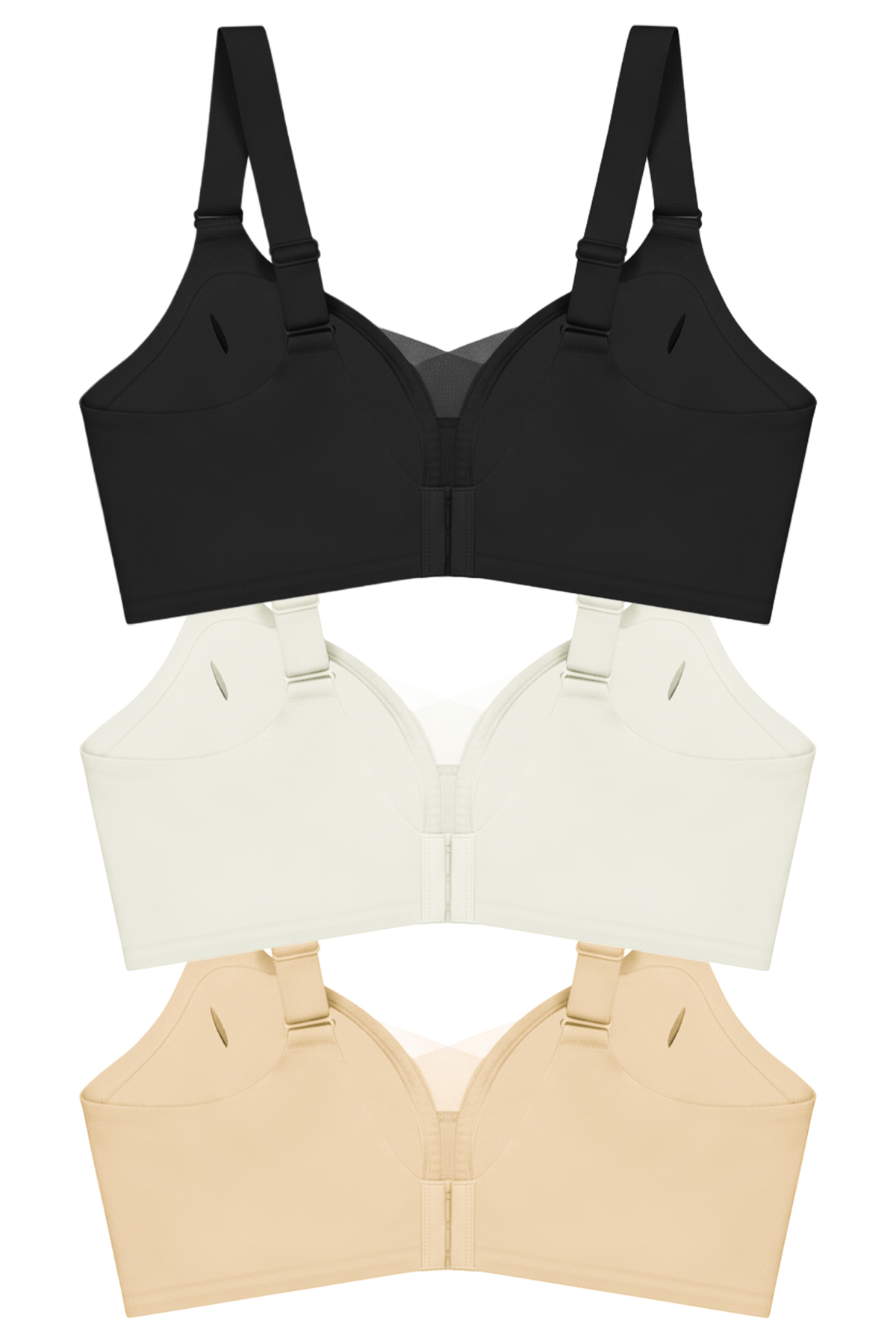 Seamless Bra - Shape | Lazer Kesim Dikişsiz Toparlayıcı Büyük Beden Tüllü Kadın Sütyen 3lü Paket