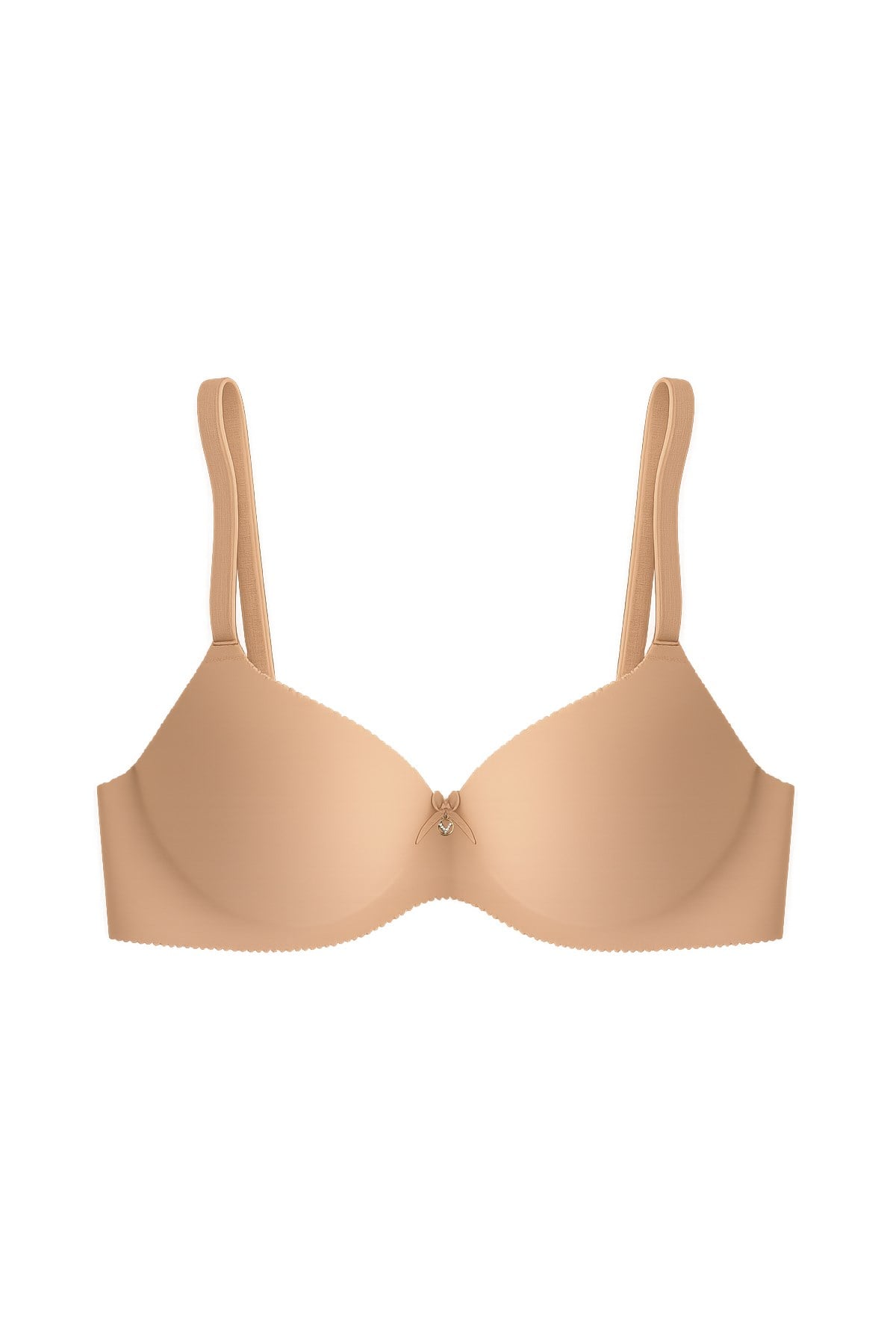 Seamless Bra - Selene | Ten Lazer Kesim Balenli Yarım Dolgulu Push Up Straplez Kadın Sütyen