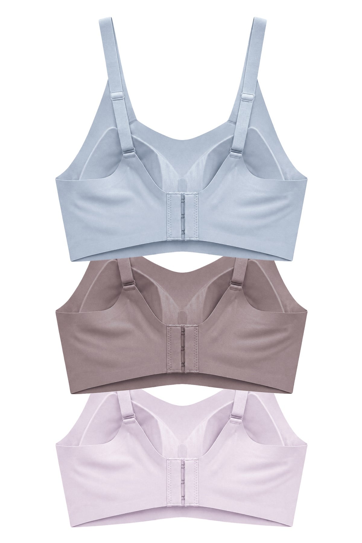 Seamless Bra - Elaris | Lazer Kesim Balensiz Dekolteli Şerit Detay Dikişsiz Kadın Sütyen 3lü Paket