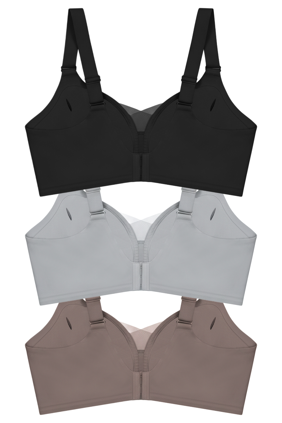 Seamless Bra - Shape | Lazer Kesim Dikişsiz Toparlayıcı Büyük Beden Tüllü Kadın Sütyen 3lü Paket-2