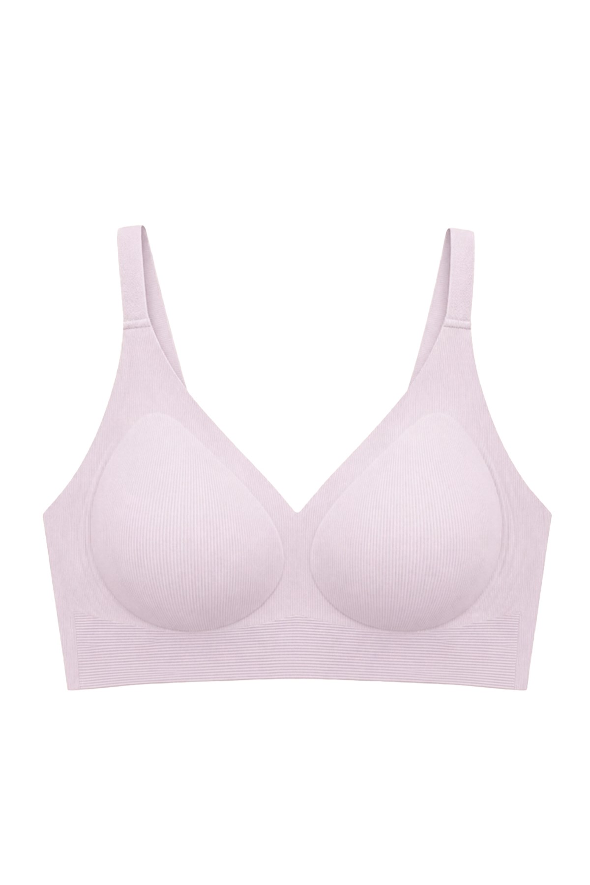 Seamless Bra - Velora | Lila Lazer Kesim Balensiz Rib Dokulu Dikişsiz Kadın Sütyen