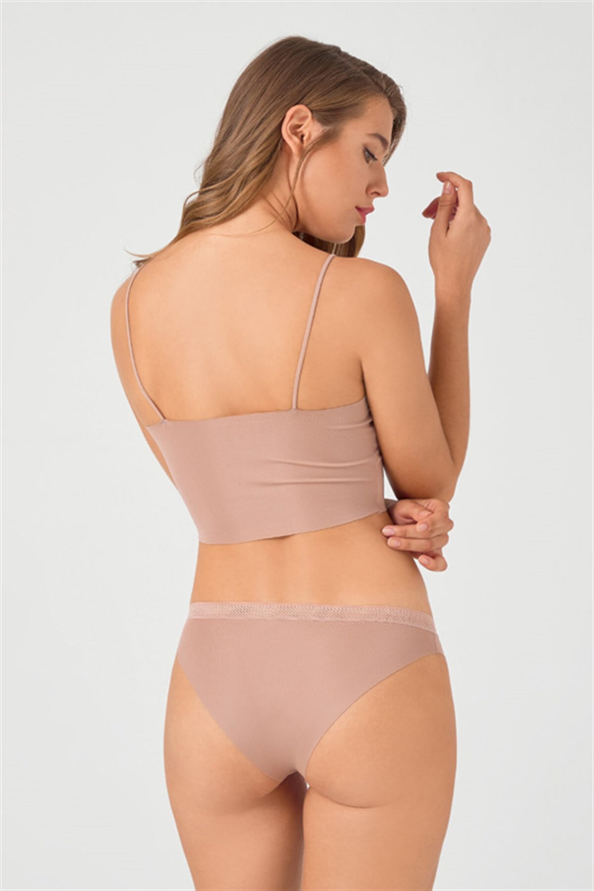 File Lastikli Lazer Kesim Bikini Külot 3lü Paket - 3