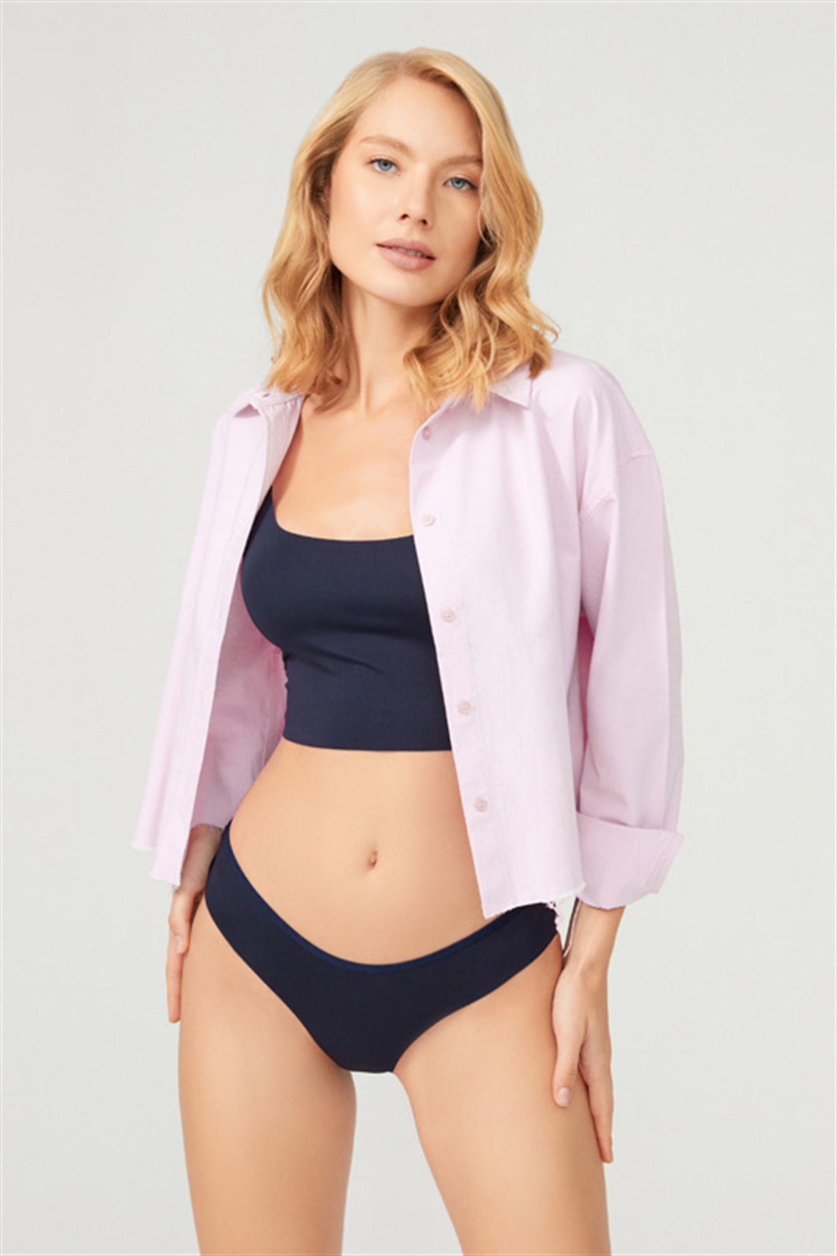 Lazer Kesim Dantel Detaylı Kadın Brezilya 3lü Paket Külot