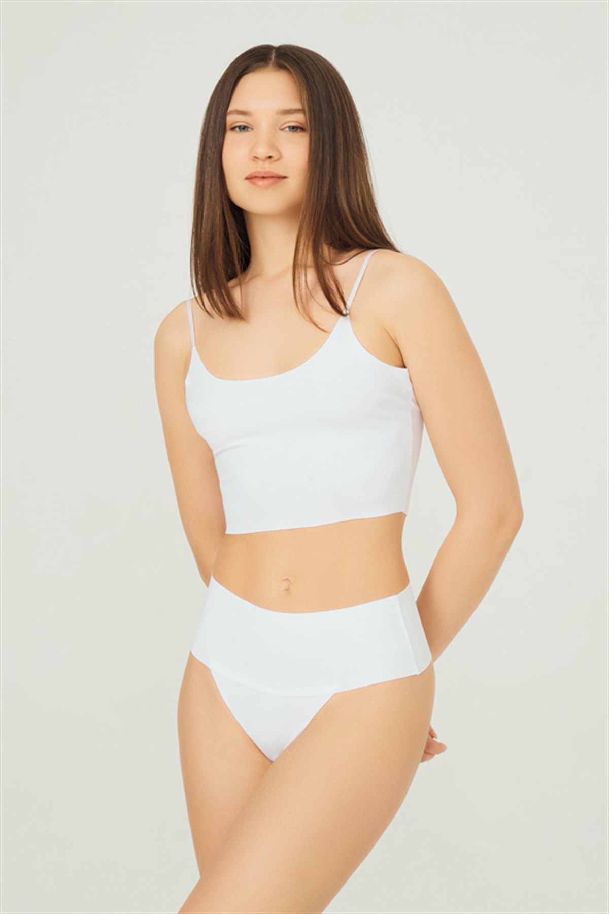 Lazer Kesim Esnek İz Yapmayan Yüksek Bel Tanga 3lü Paket Külot - 4