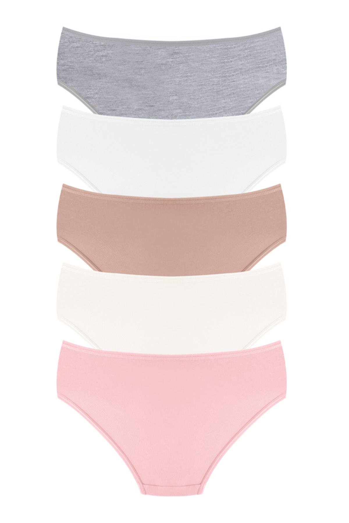 Penye Pamuklu Kız Çocuk Külot 5li Paket