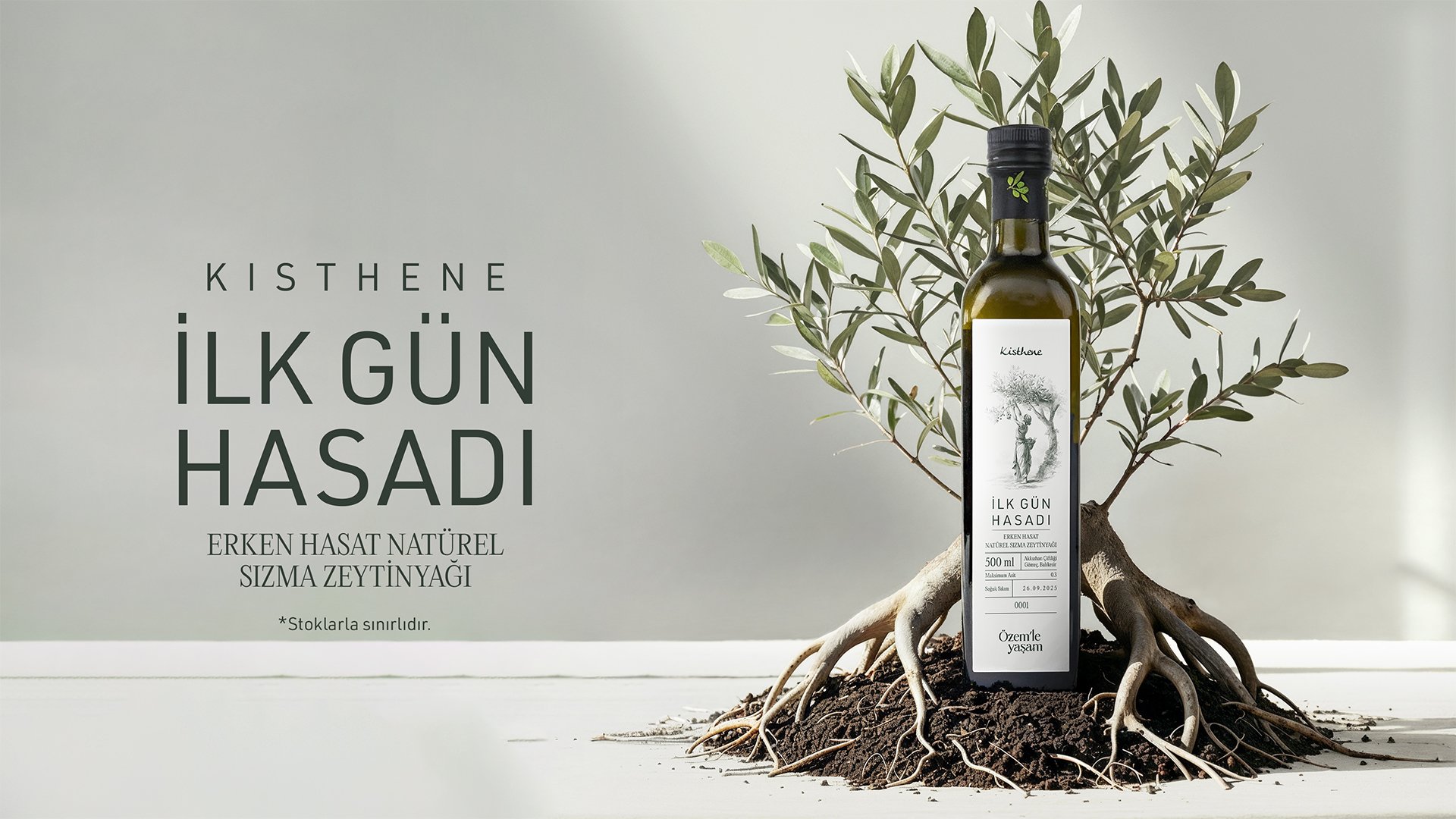 Kisthene İlk Gün Erken Hasat Natürel Sızma Zeytinyağı 500 ml