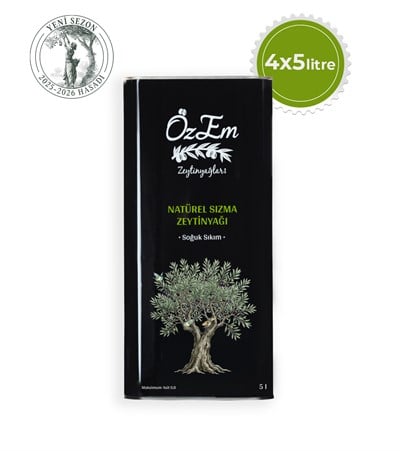 Özem Olgun Hasat Natürel Sızma Zeytinyağı 4*5 L Ekstra İndirimli