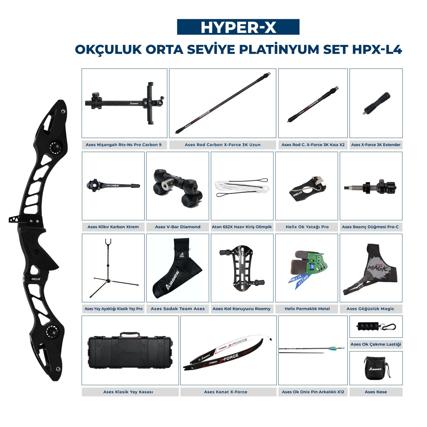 Navek Klasik Yay Orta Seviye Set Hyper-X Platinyum HPX-L4