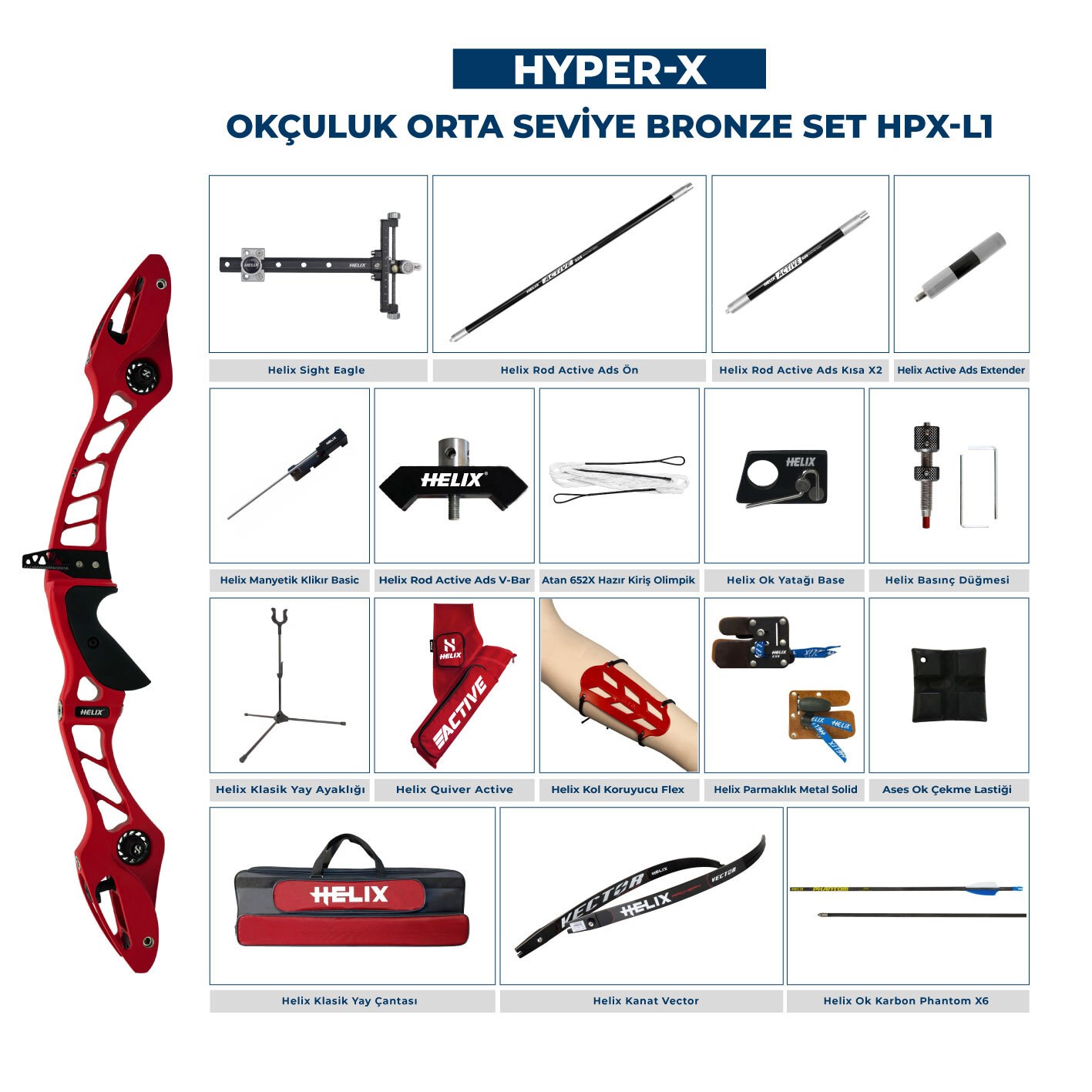 Navek Klasik Yay Orta Seviye Set Hyper-X Bronze HPX-L1