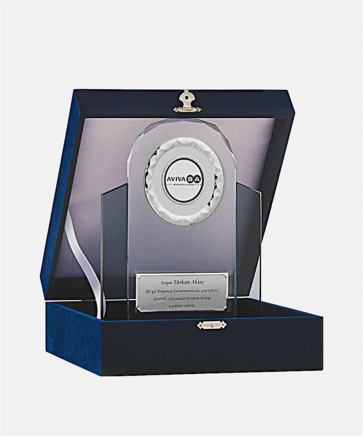 M192BaysporKristal PlaketlerBayspor M192 Kadife Kutulu Kristal Plaket 24 cm