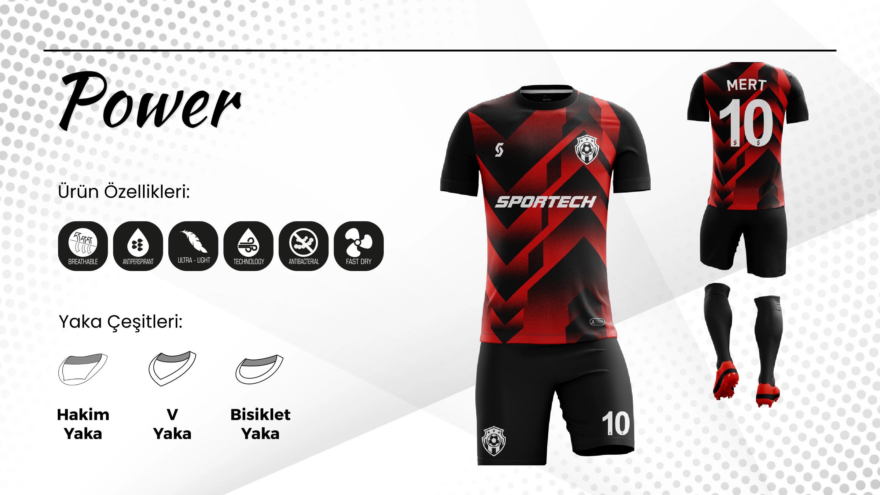 SPORTECH power Dijital Futbol Forma Takımı