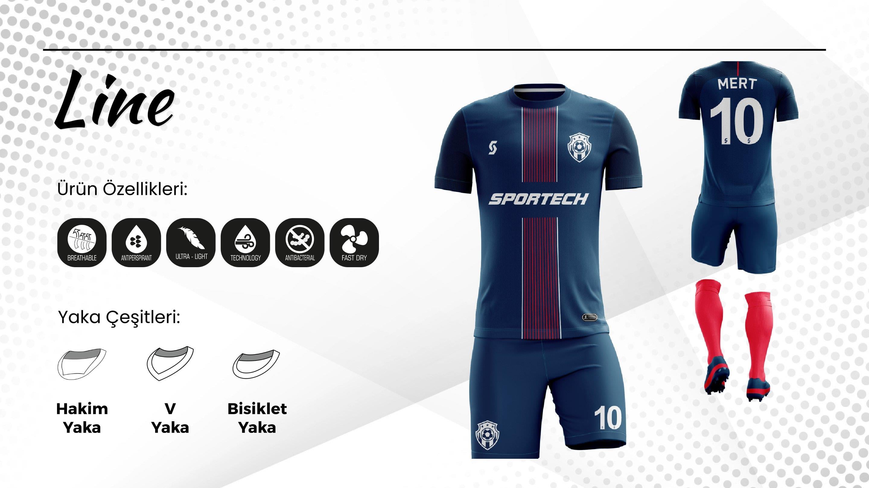SPORTECH Line Dijital Futbol Forma Takımı