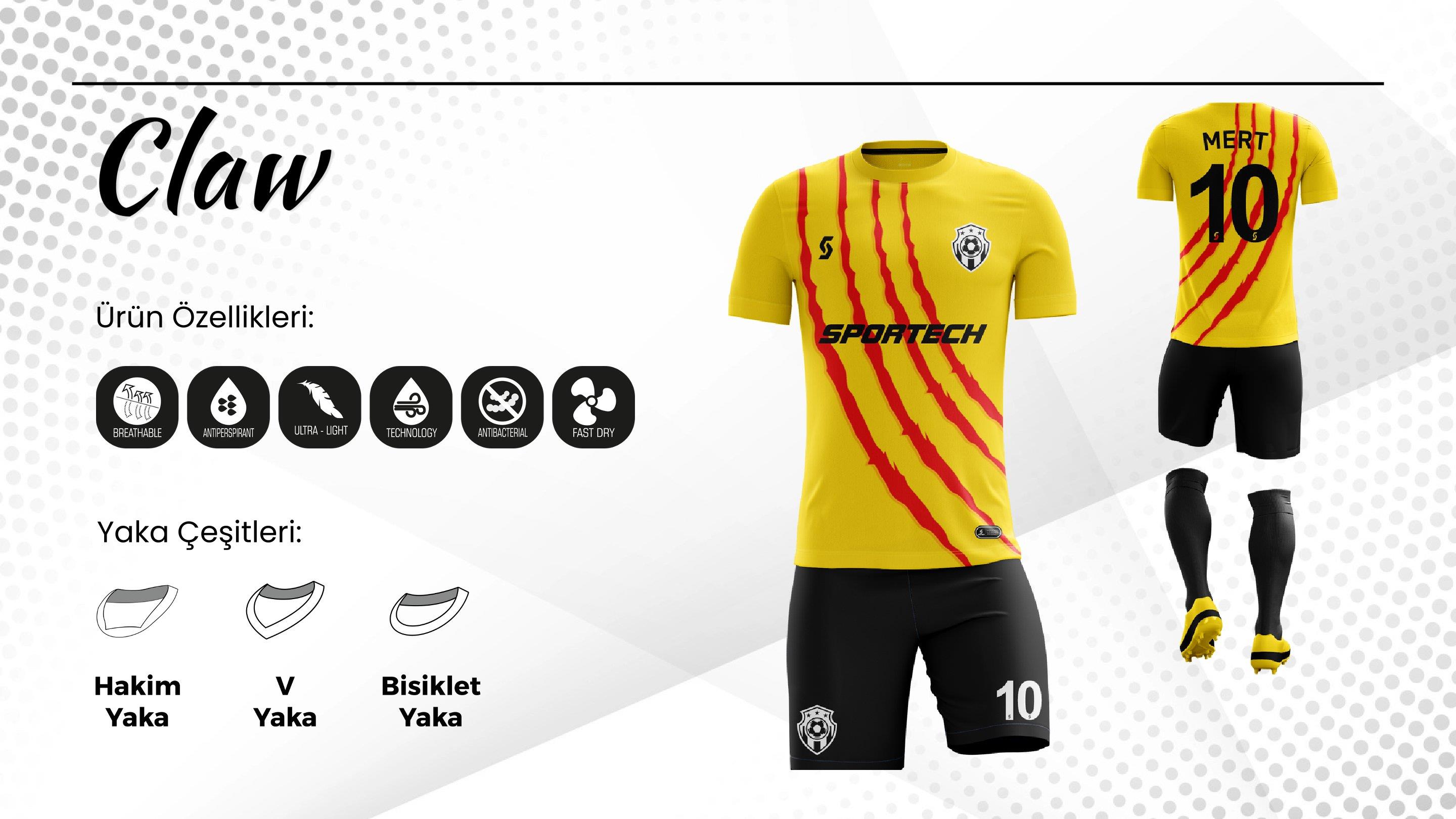 SPORTECH claw Dijital Futbol Forma Takımı