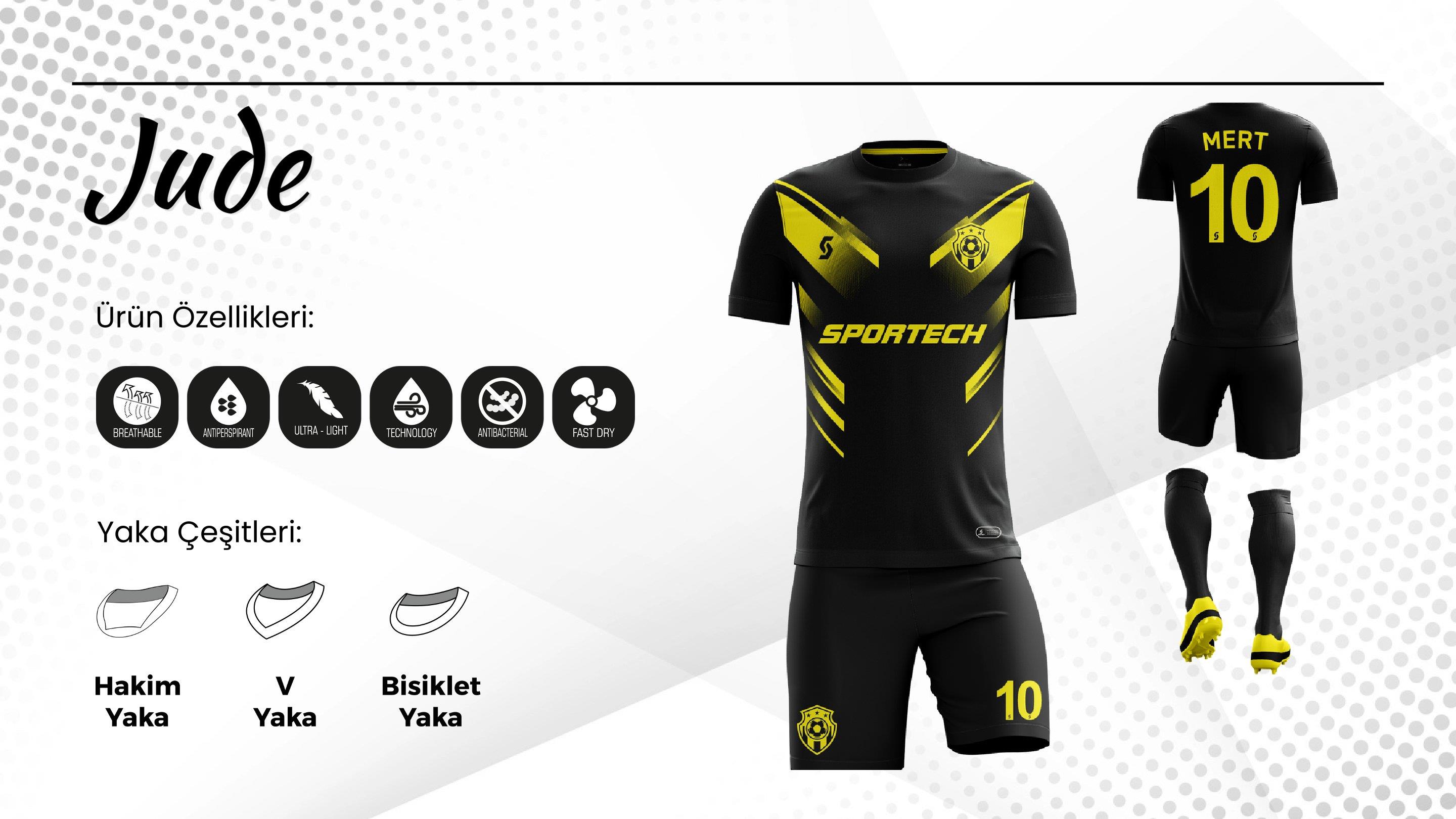 SPORTECH jude Dijital Futbol Forma Takımı