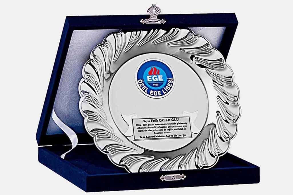 Bayspor T6 20cm Gümüş Tabaklı Plaket