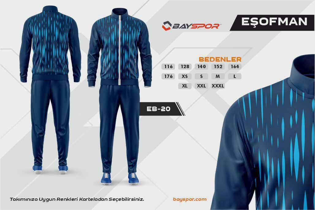 Sportech EB-20 Dijital Baskılı Kamp Eşofman Takımı