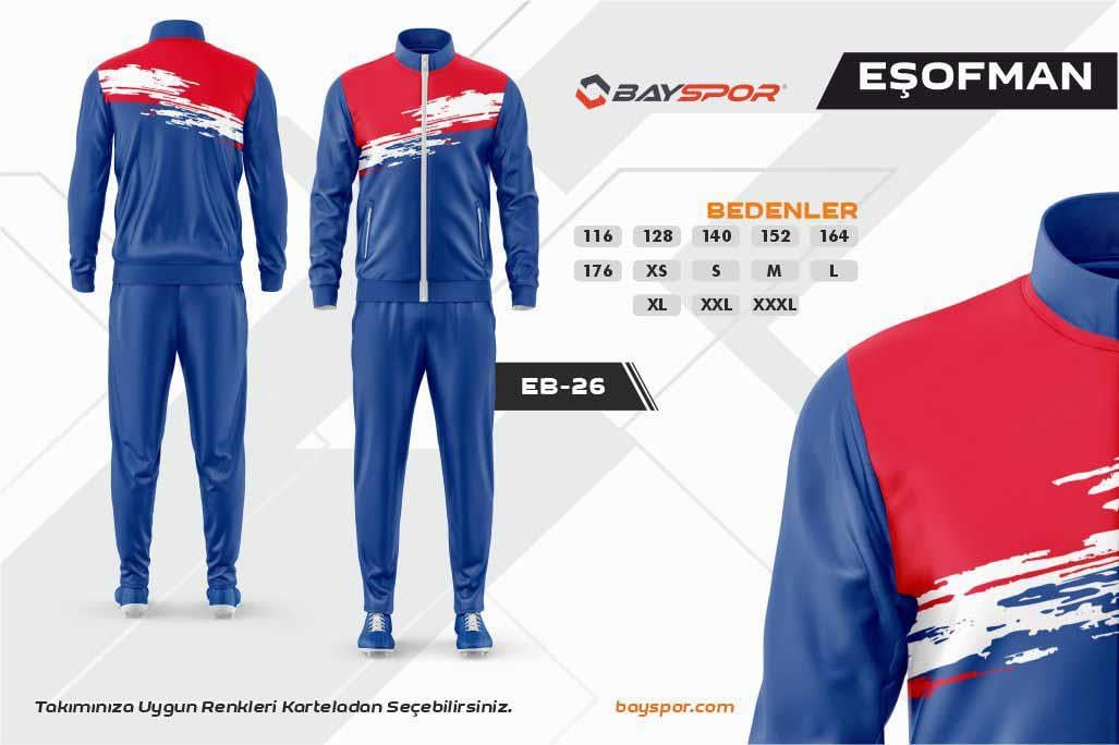 Sportech EB-26 Dijital Baskılı Kamp Eşofman Takımı