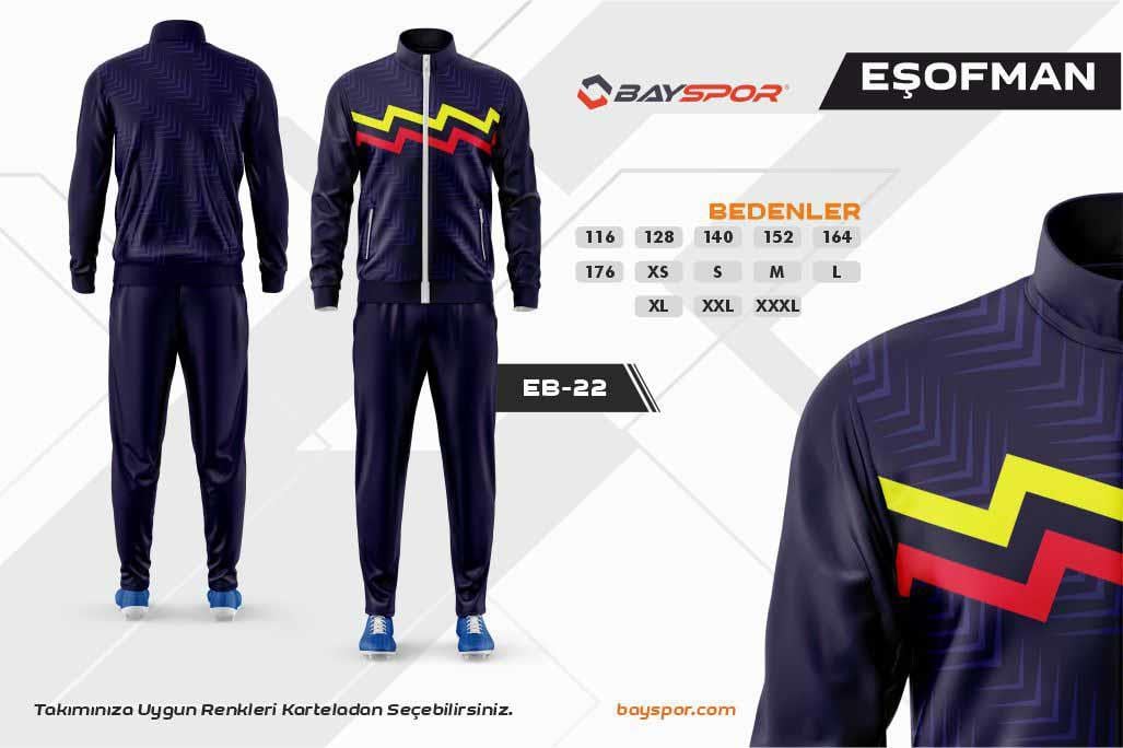 Sportech EB-22 Dijital Baskılı Kamp Eşofman Takımı