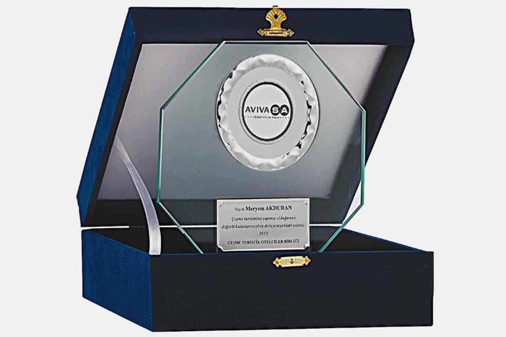 Bayspor M204 Kadife Kutulu Kristal Plaket 18 cm