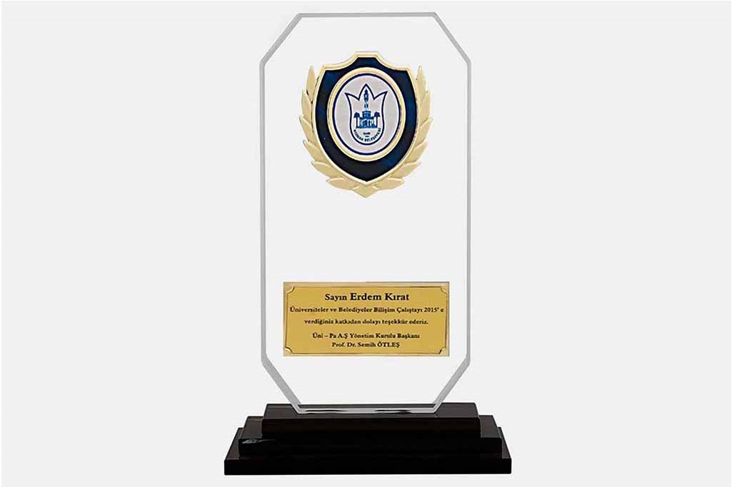 Bayspor M93 Kristal Plaket 23 cm